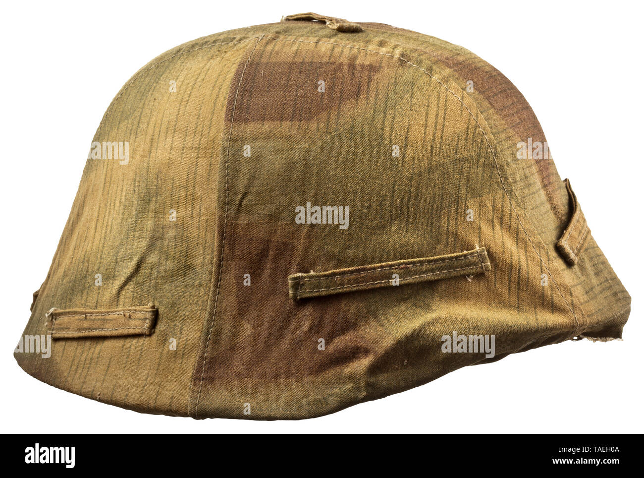 A cover for a steel helmet in marsh camouflage pattern Imprinted 