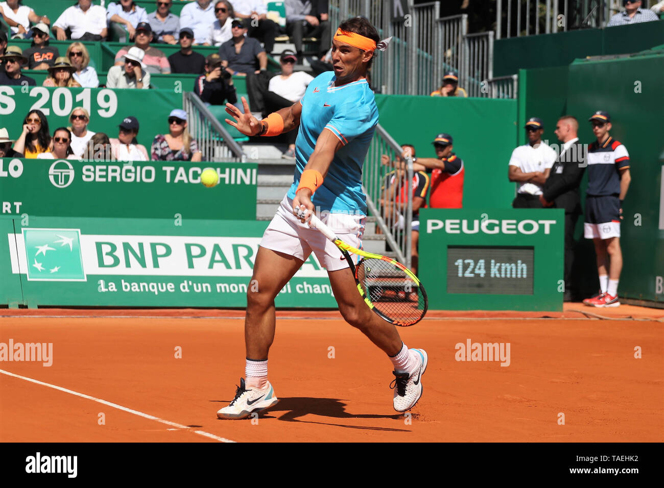 Rafael Nadal of Spain during the Rolex Monte-Carlo Masters 2019, ATP Masters  100 tennis match on April 15, 2019 in Monaco - Photo Laurent Lairys / DPPI  Stock Photo - Alamy