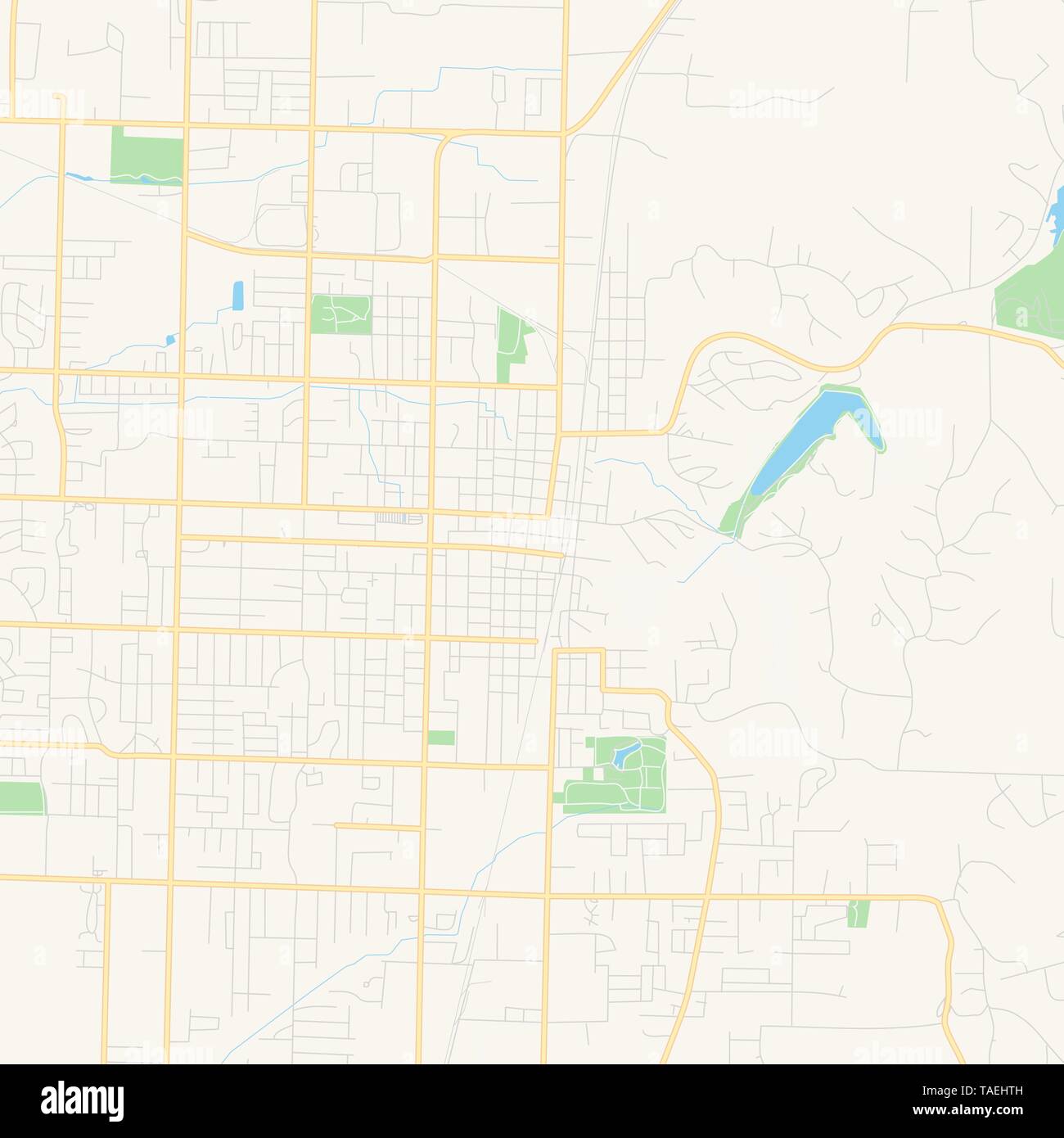 Vacant vector map of Rogers, Arkansas, United states of america, printable street image regarding Printable Map of Arkansas referred to as Vacant vector map of Rogers, Arkansas, United states, printable highway