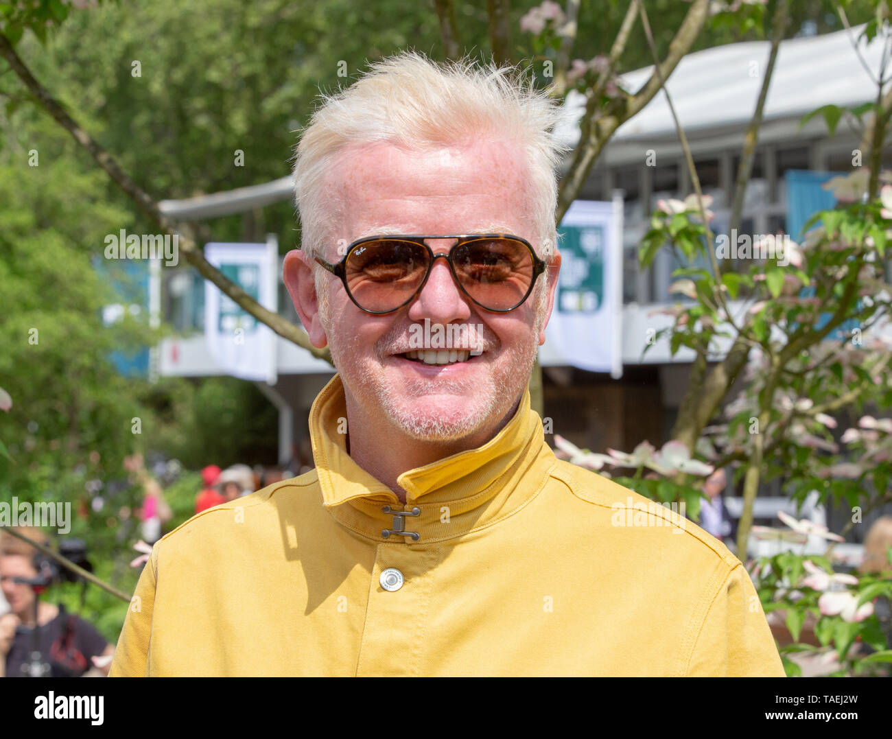 Chris Evans, DJ for Virgin Radio Breakfast show, television presenter, businessman, voice actor and producer, at the RHS Chelsea Flower Show 2019. Stock Photo