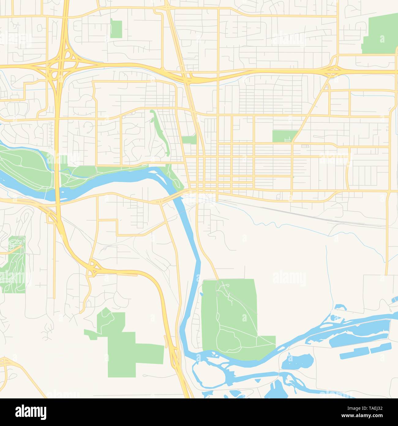 map of springfield oregon Empty Vector Map Of Springfield Oregon Usa Printable Road Map map of springfield oregon