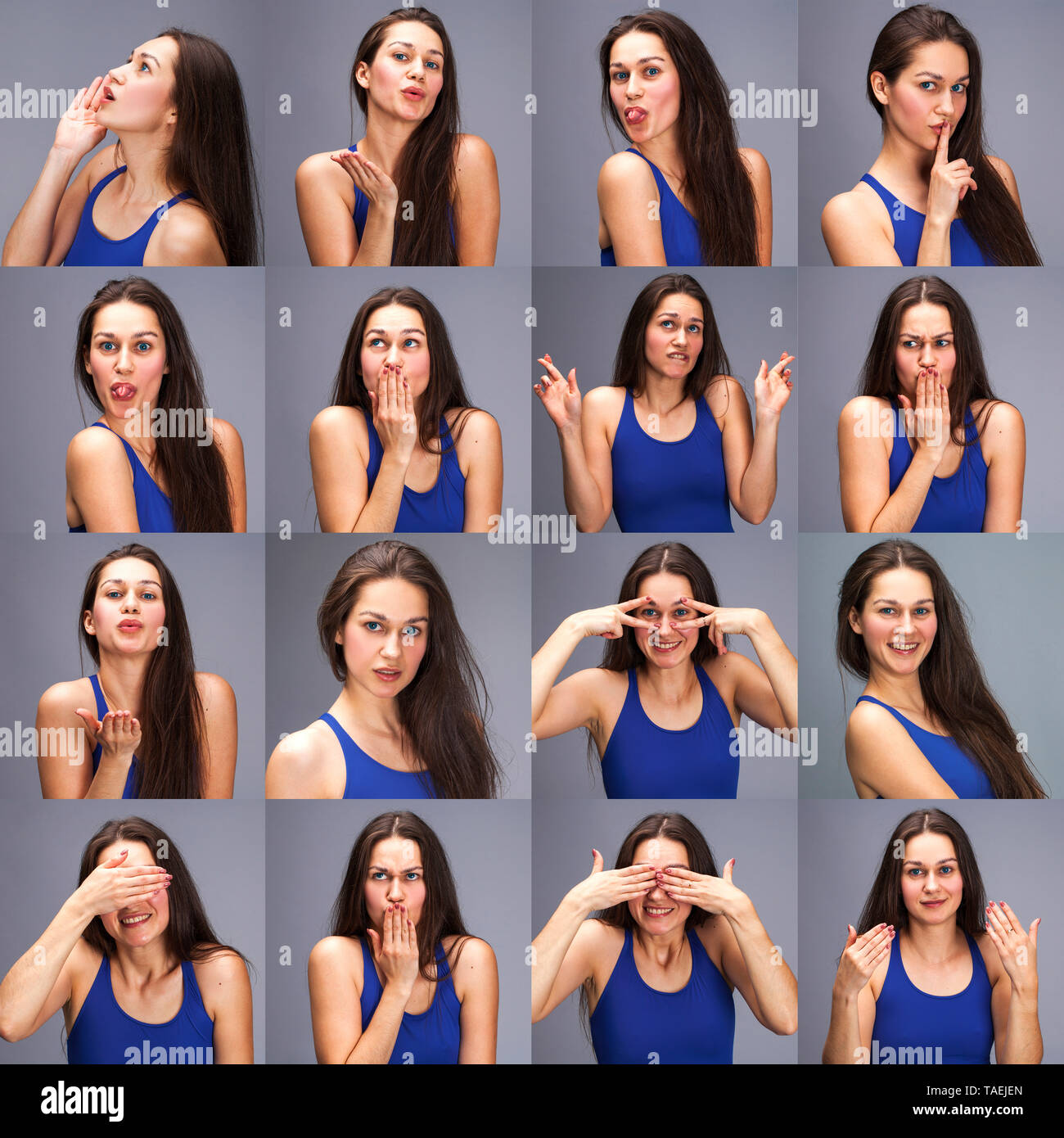 Collage of emotions hi-res stock photography and images - Alamy