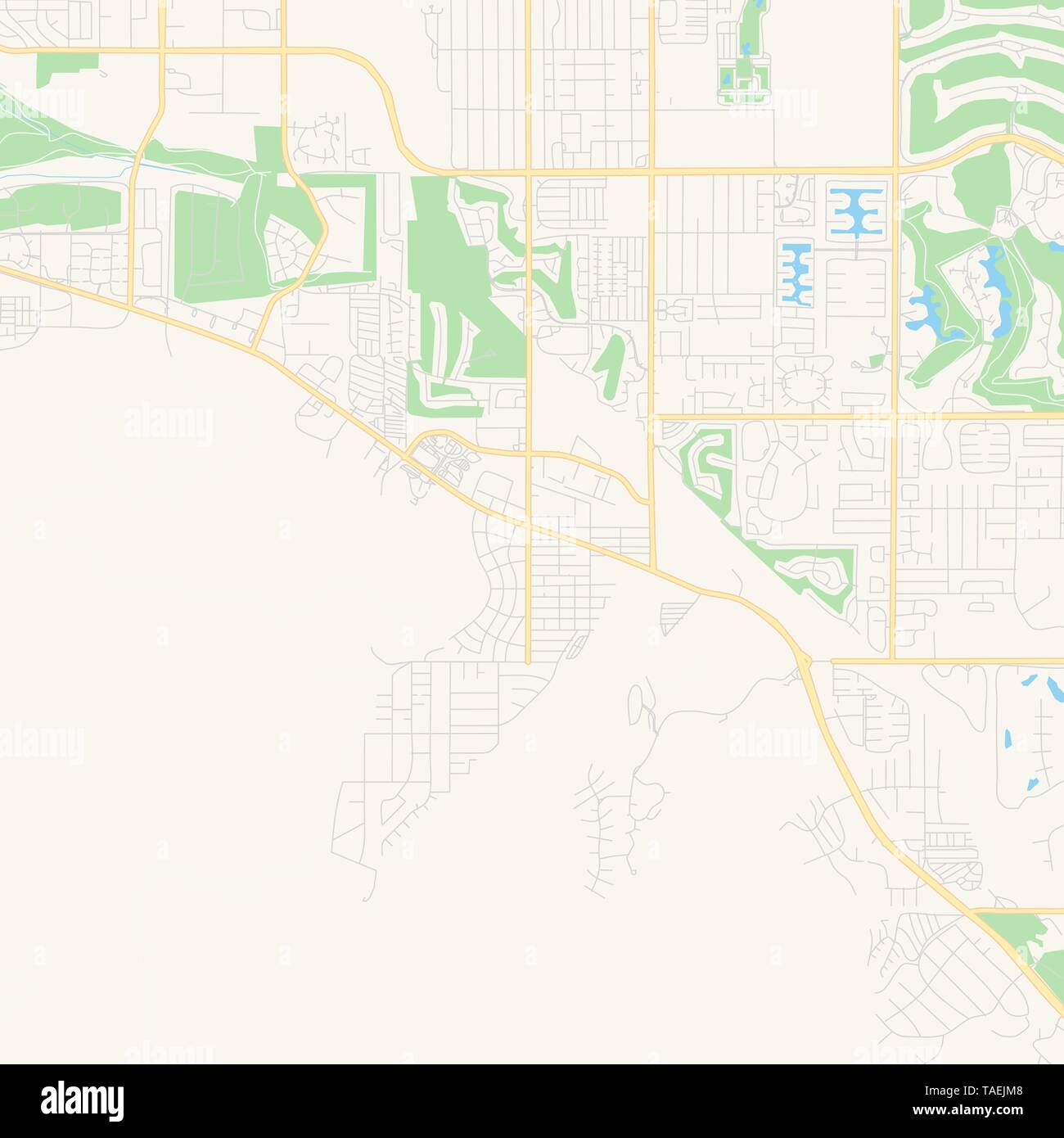 Empty Vector Map Of Cathedral City California United States Of