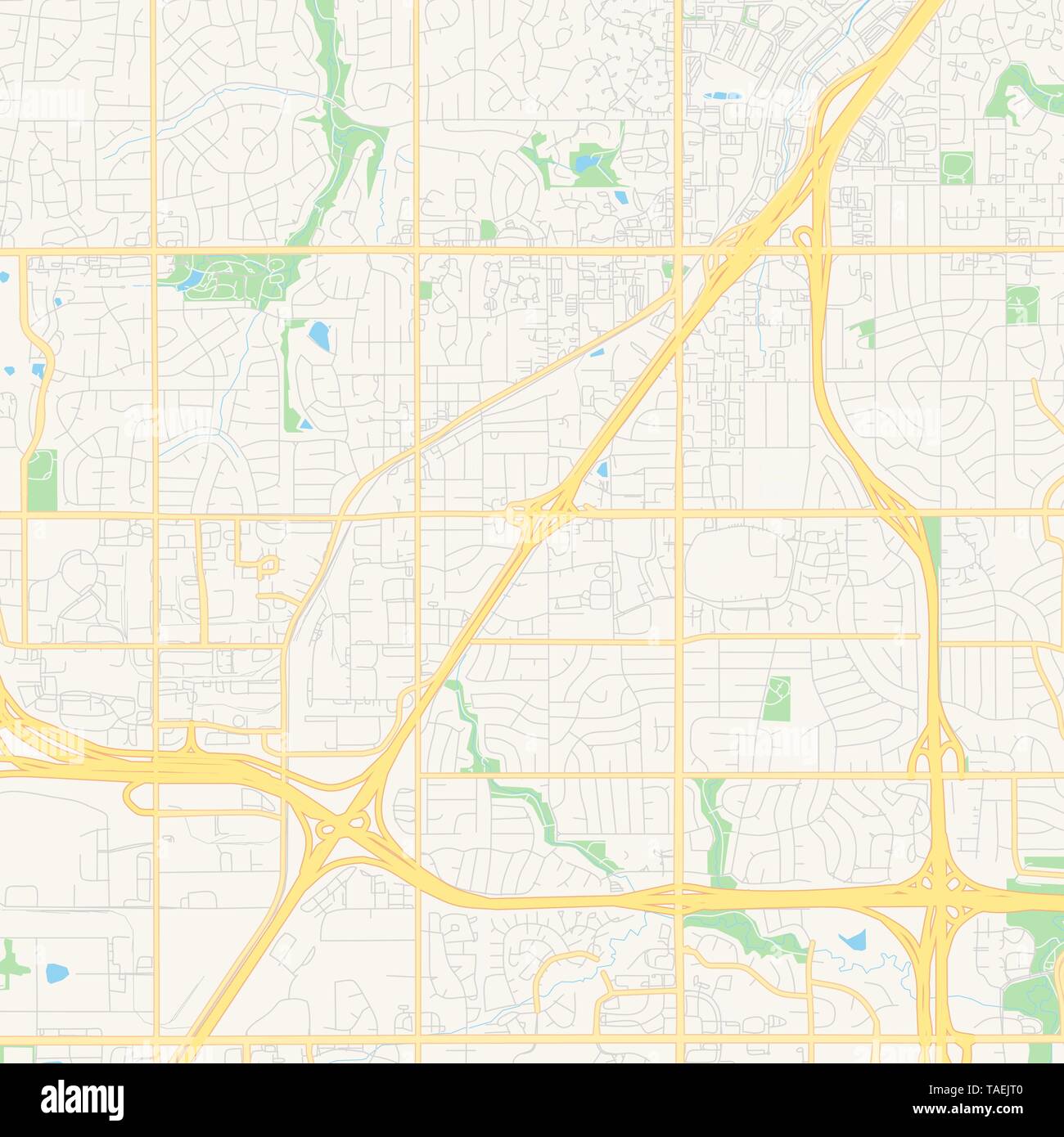 Empty vector map of Lenexa Kansas - Empty Vector Map Of Lenexa Kansas United States Of America Printable Road Map Created In Classic Web Colors For Infographic Backgrounds TAEJT0 