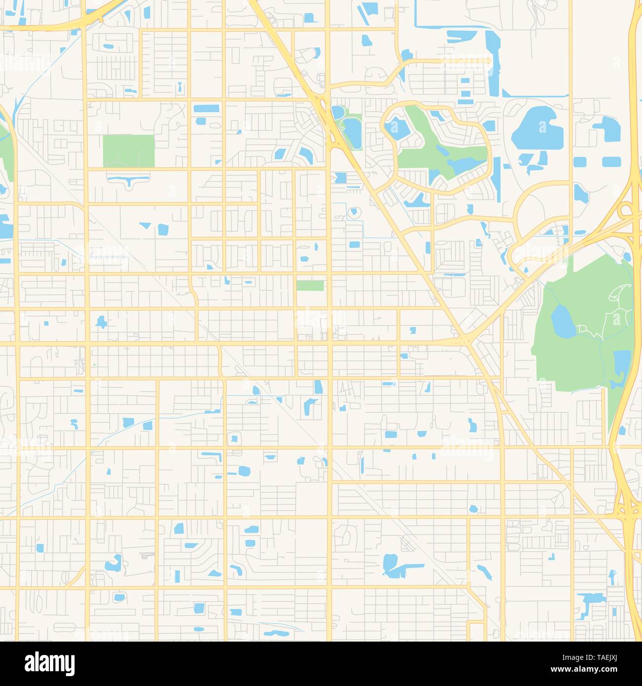 Empty vector map of Pinellas Park, Florida, United States of America ...