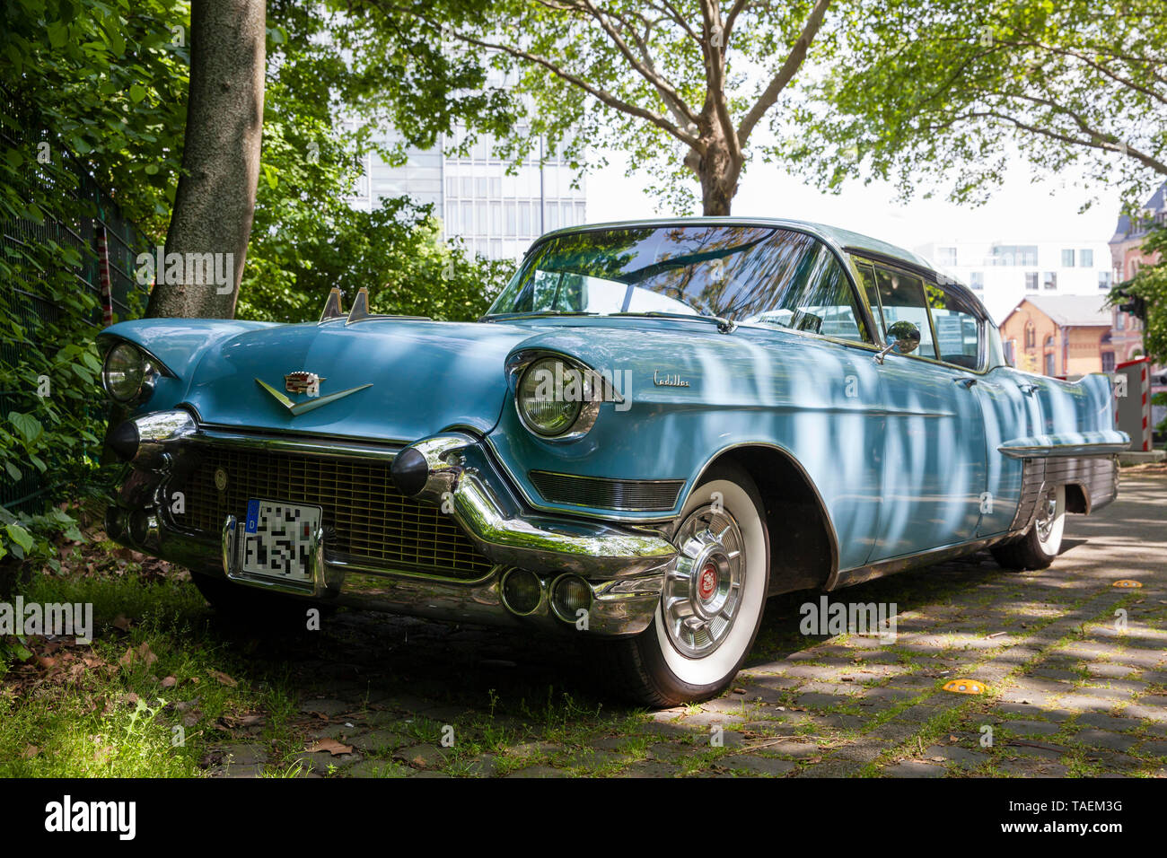 a Cadillac Fleetwood Series 75 from 1957.  ein Cadillac Fleetwood Series 75 von 1957. Stock Photo