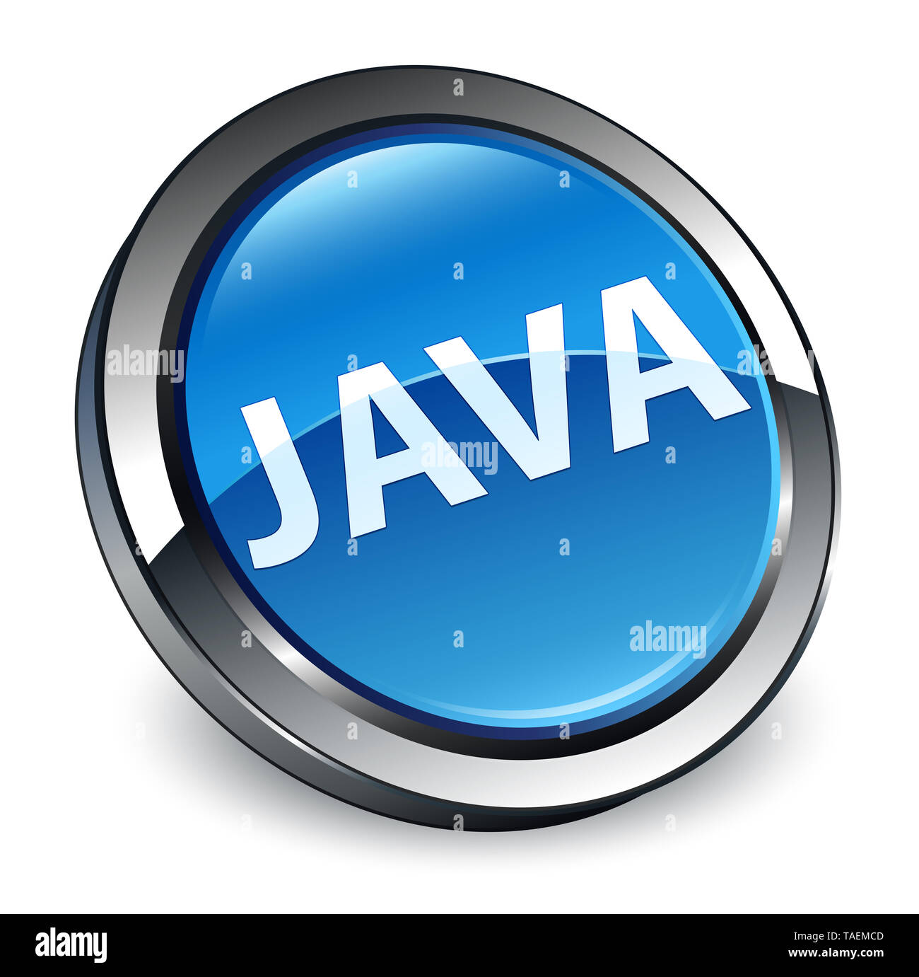 Java isolated on 3d blue round button abstract illustration Stock Photo ...