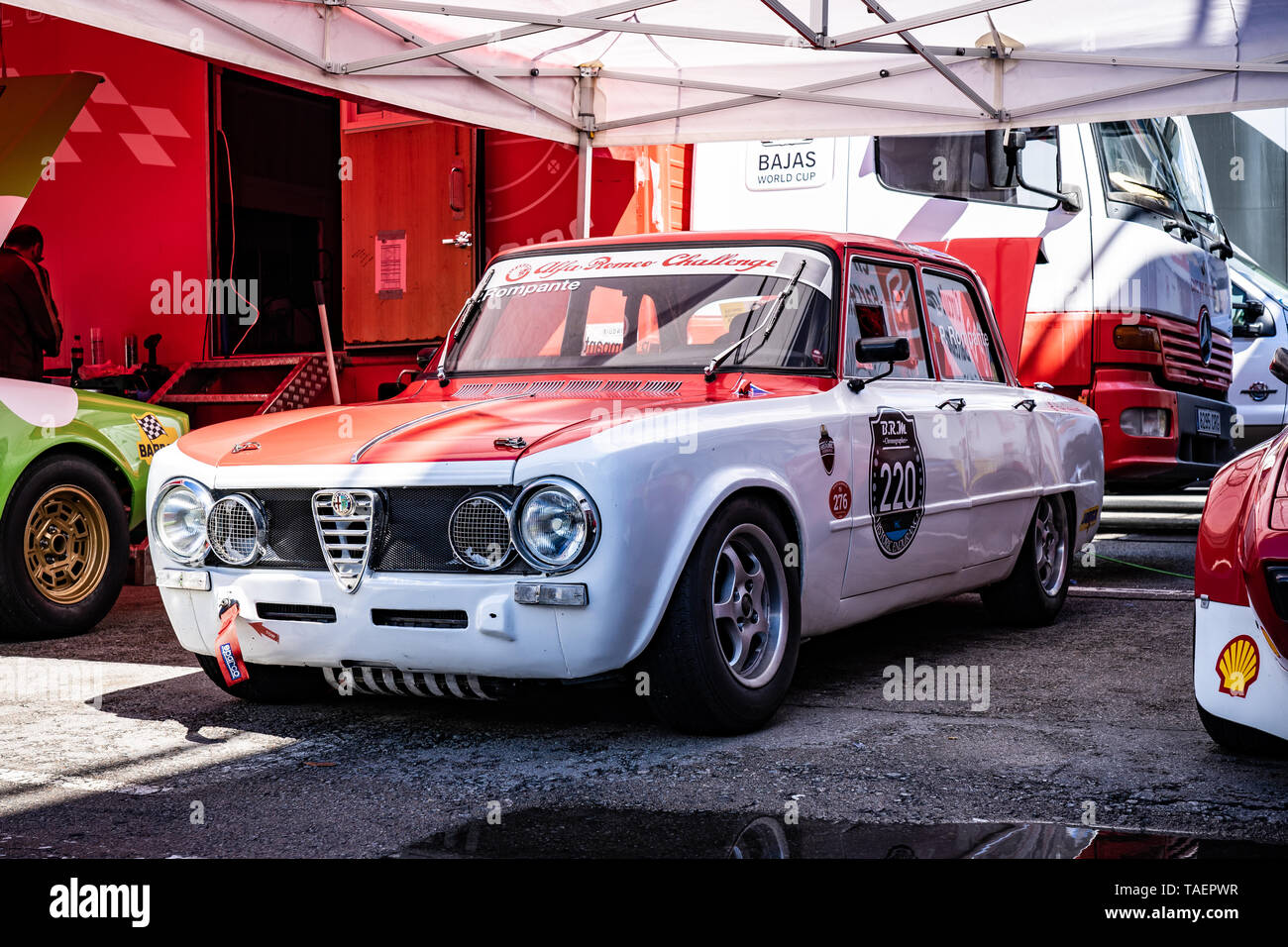 Alfa Romeo Giulia Ti Super In Montjuic Spirit Barcelona Circuit Car Show Stock Photo Alamy