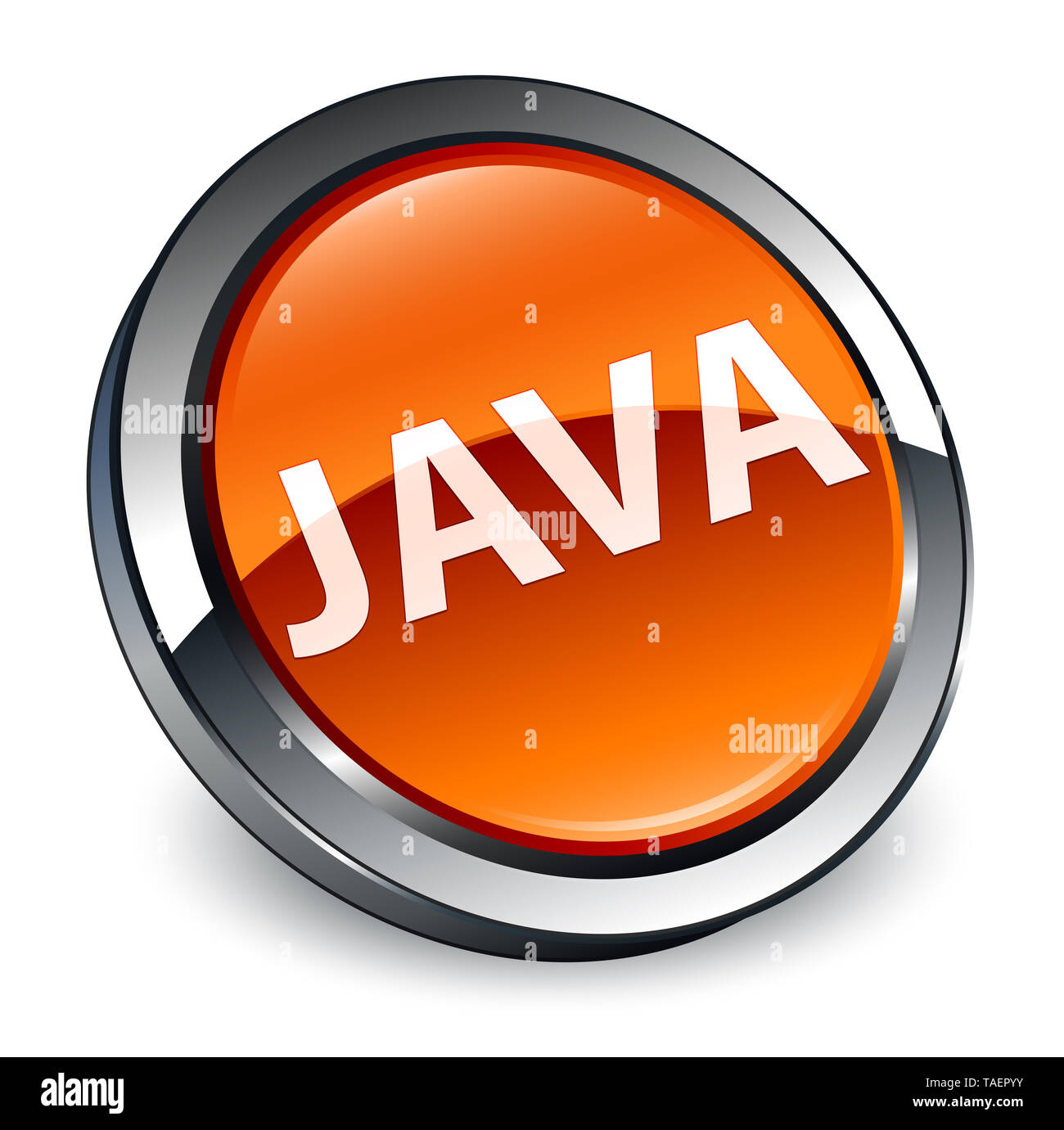 Java isolated on 3d brown round button abstract illustration Stock ...