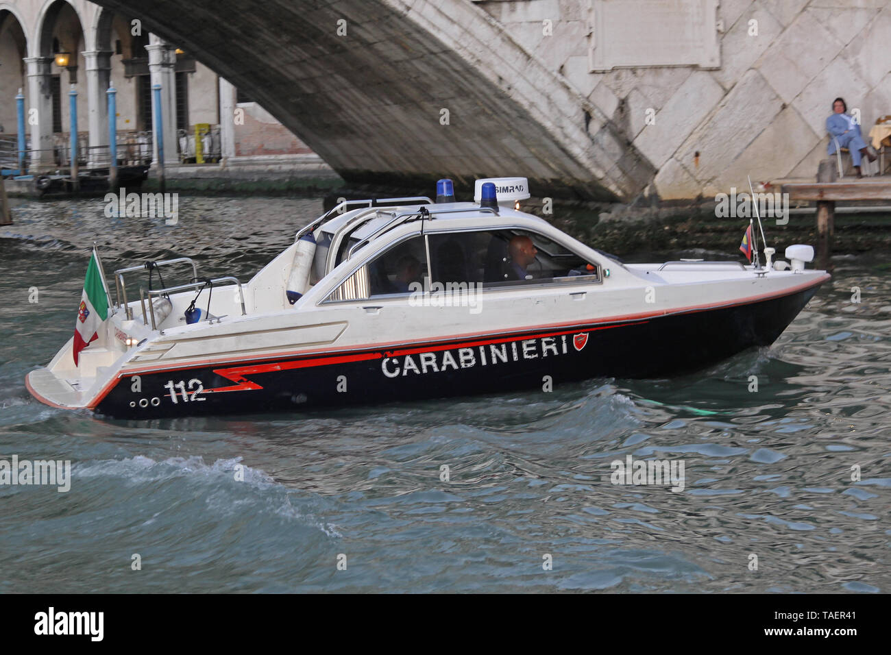 Venice, Italy September 22, 2009 Italian Police Patrol Boat