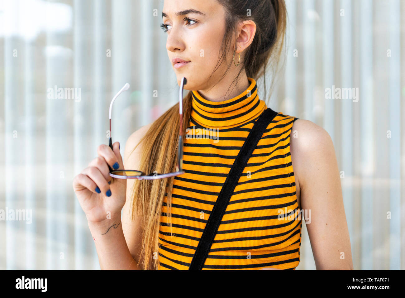 Portrait of pensive teenage girl Stock Photo - Alamy