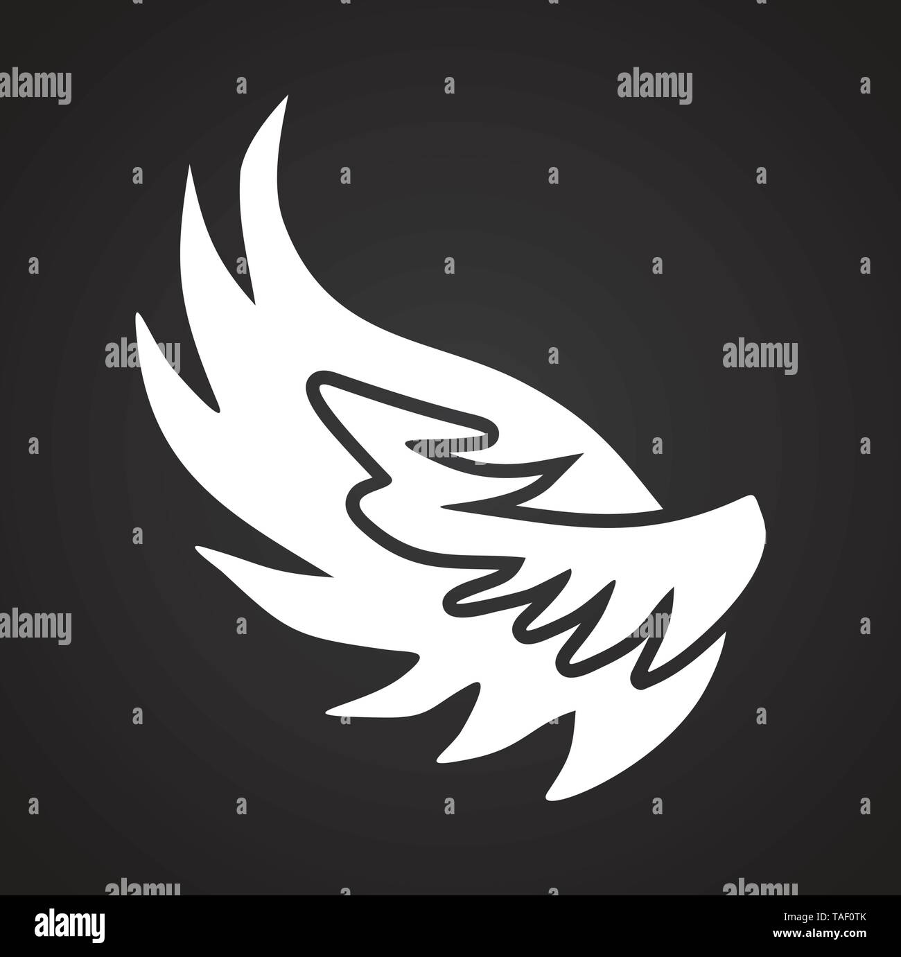 Wing icon on white background for graphic and web design. Simple vector ...