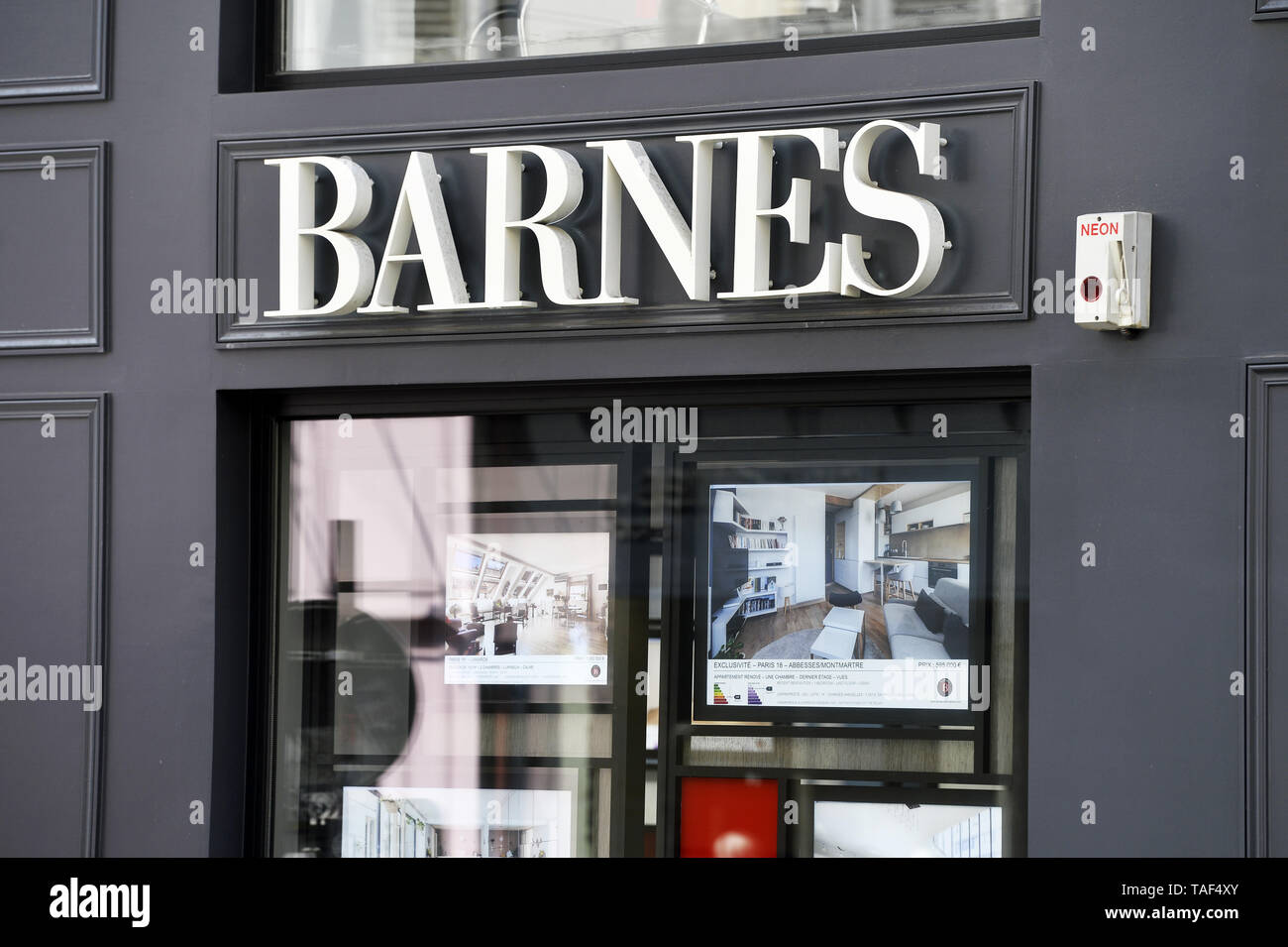 Real Estate Barnes agency Montmartre Paris France Stock Photo Alamy