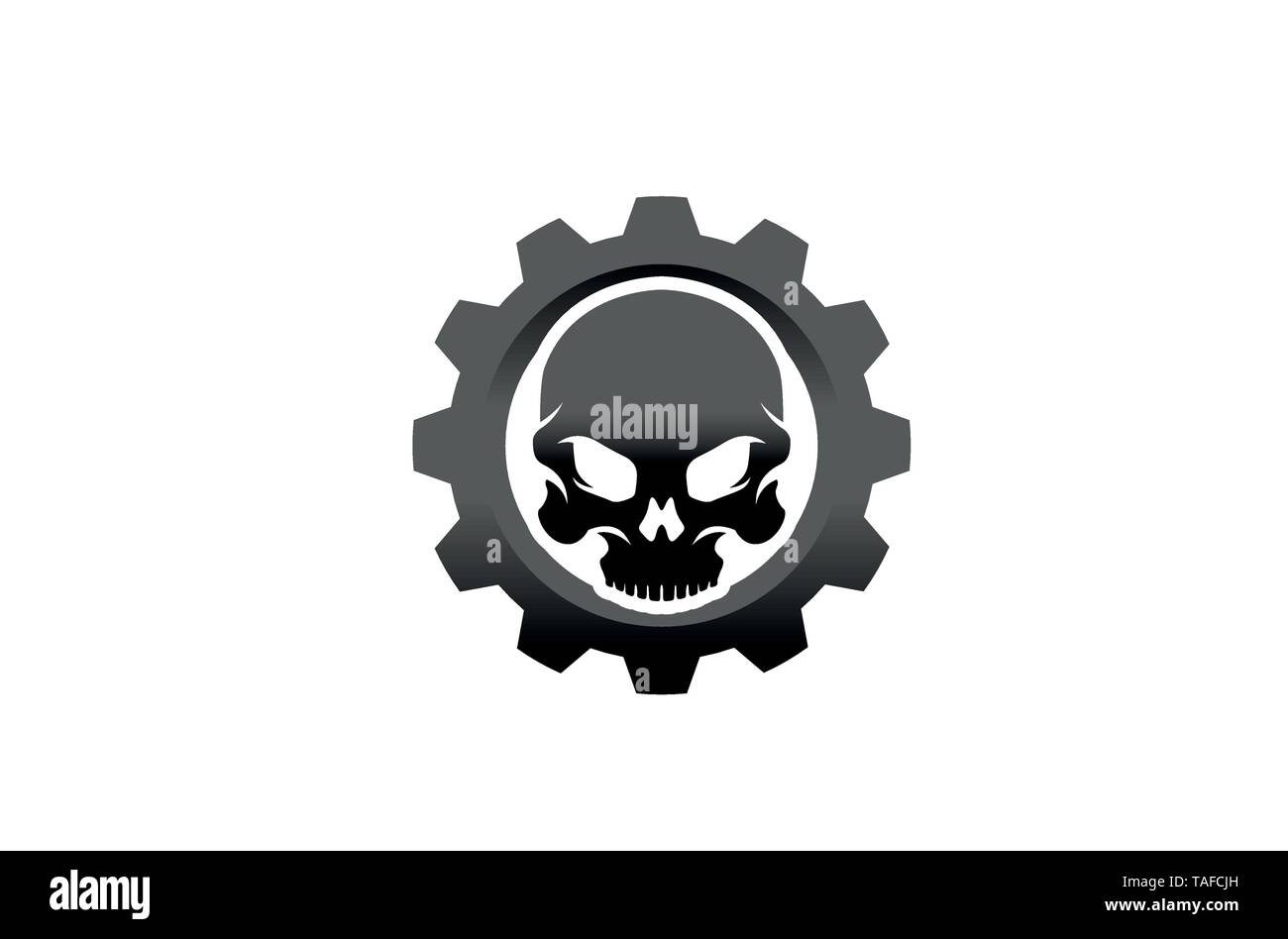 Creative Skull Gear Icon Logo Design Illustration Stock Vector Image & Art Alamy