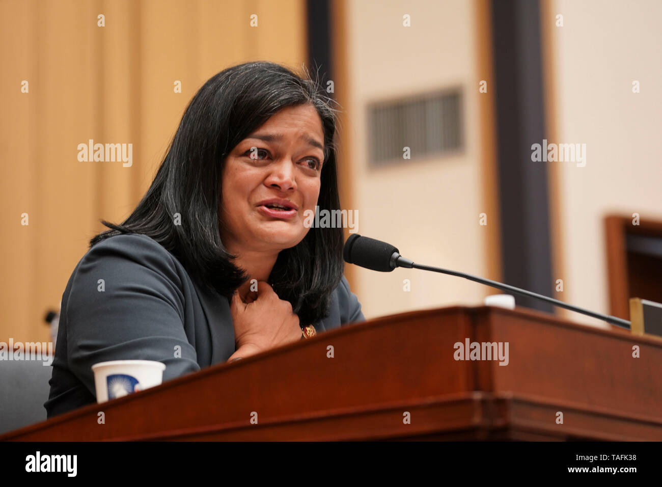 Washington, DC, USA. 2nd Apr, 2019. Rep. PRAMILA JAYAPAL, D-WA, speaks during a hearing of the House Judiciary Committee on H.R. 5, the 'Equality Act, Credit: Jay Mallin/ZUMA Wire/Alamy Live News Stock Photo