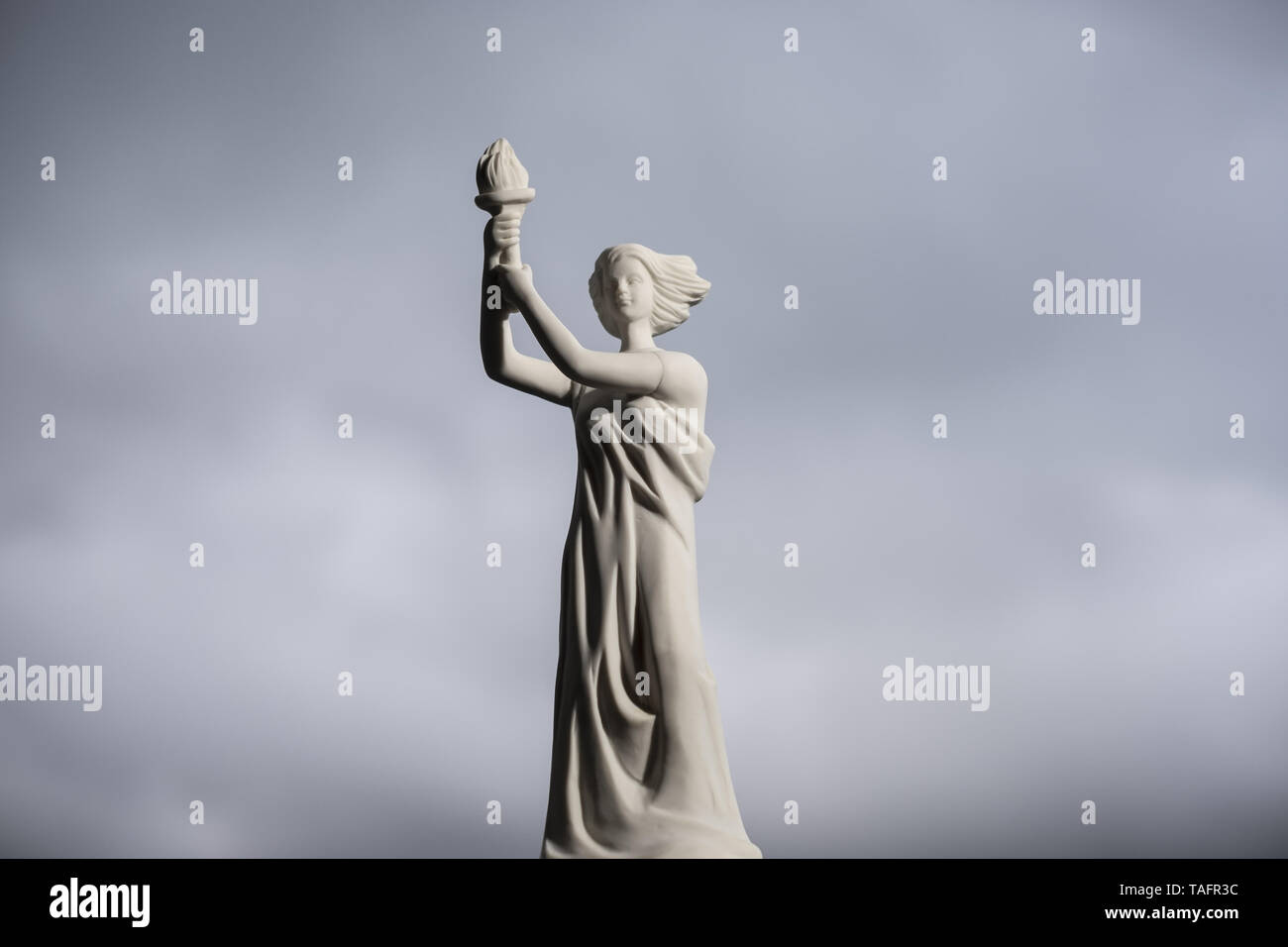 Hong Kong, China. 25th May, 2019. A view of a statue of Goddess of Democracy, also known as Goddess of Liberty in Hong Kong.The Statues was created during the Tiananmen Square protests of 1989 by the students. Credit: Chan Long Hei/SOPA Images/ZUMA Wire/Alamy Live News Stock Photo