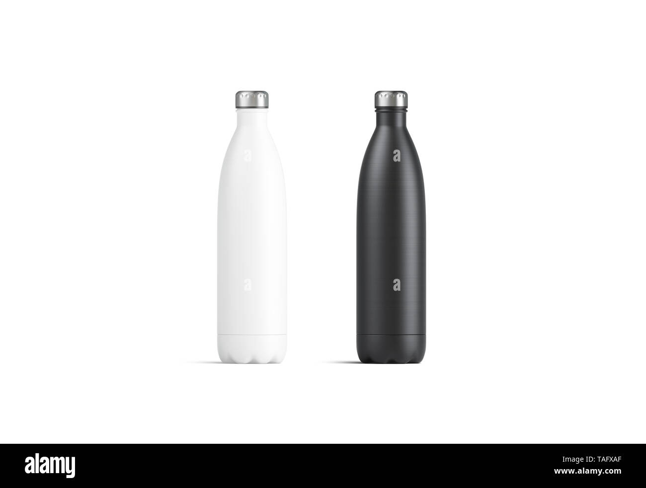 Download Blank White And Black Thermo Sport Bottles Mock Up 3d Rendering Empty Tourism Metal Botle With Clip Mock Up Isolated Clear Vacuum Container Of Alum Stock Photo Alamy