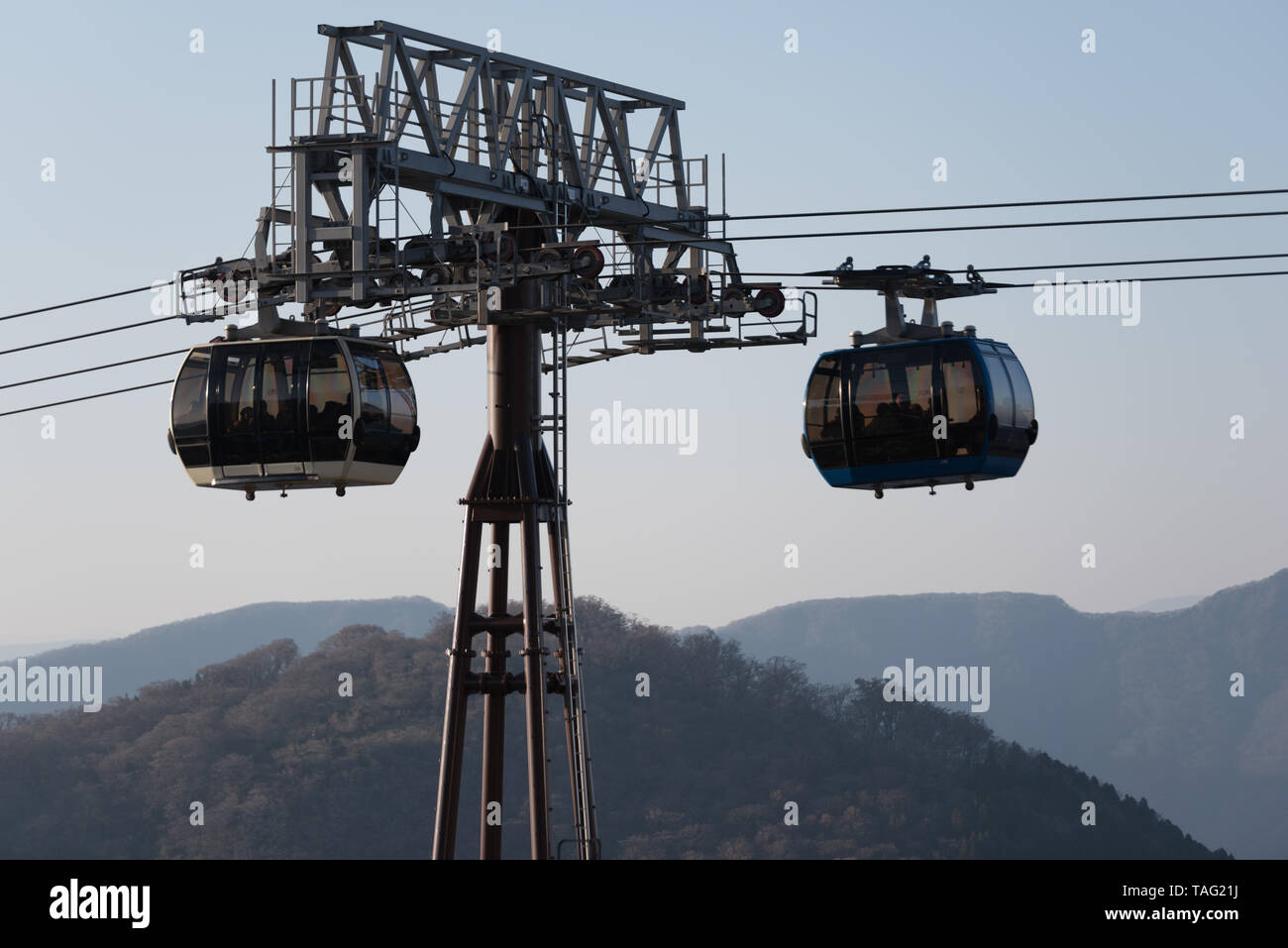 Rope way at Hakone in Japan Stock Photo Alamy