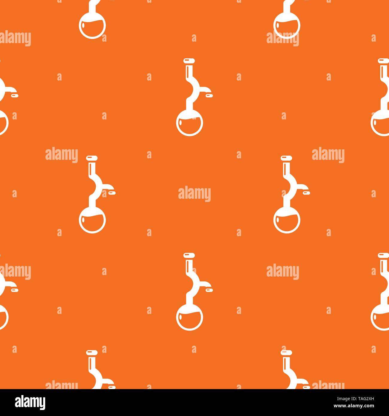 Bulb chemistry pattern vector orange Stock Vector