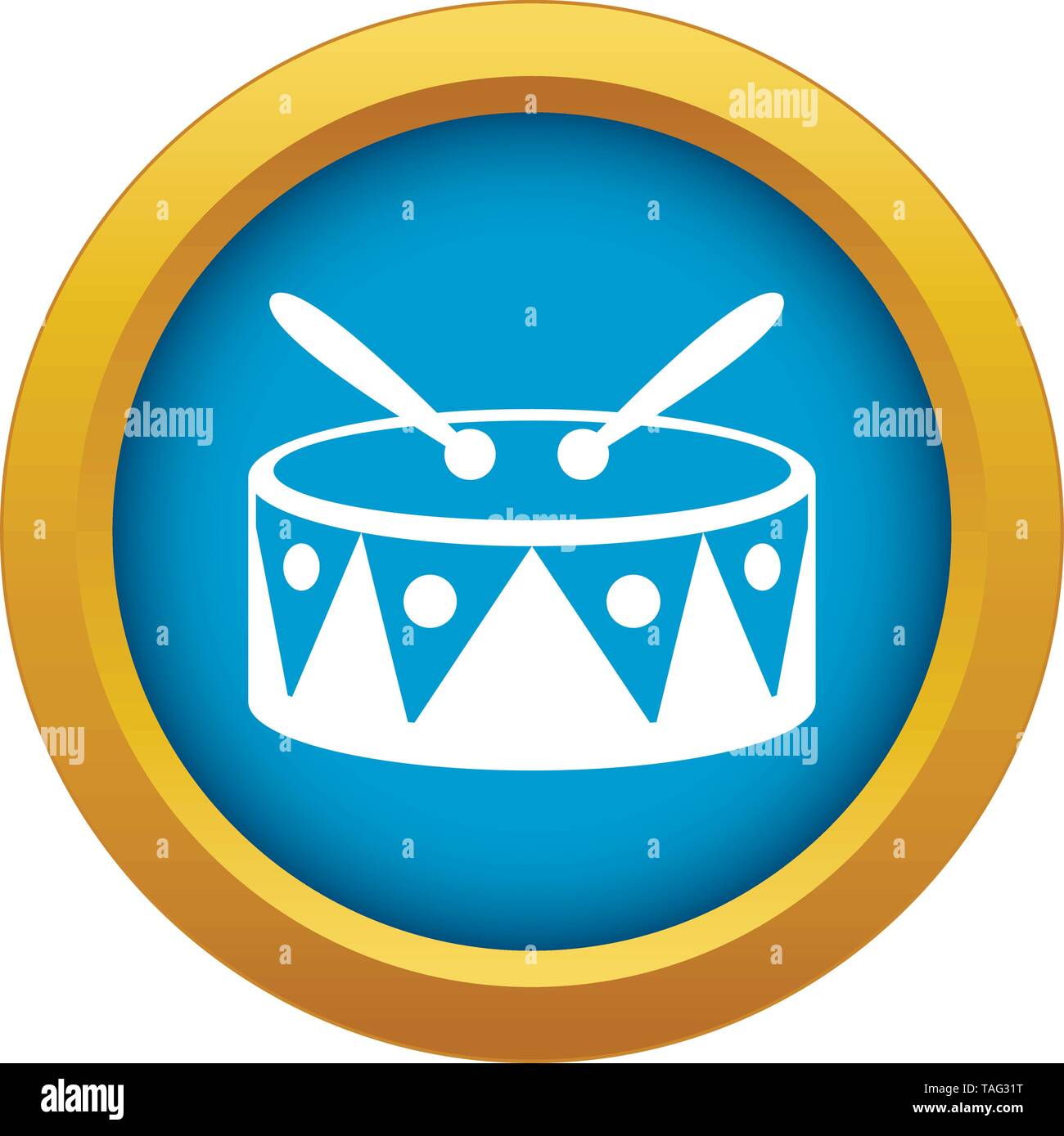 Drum and drumsticks icon blue vector isolated Stock Vector Image & Art ...