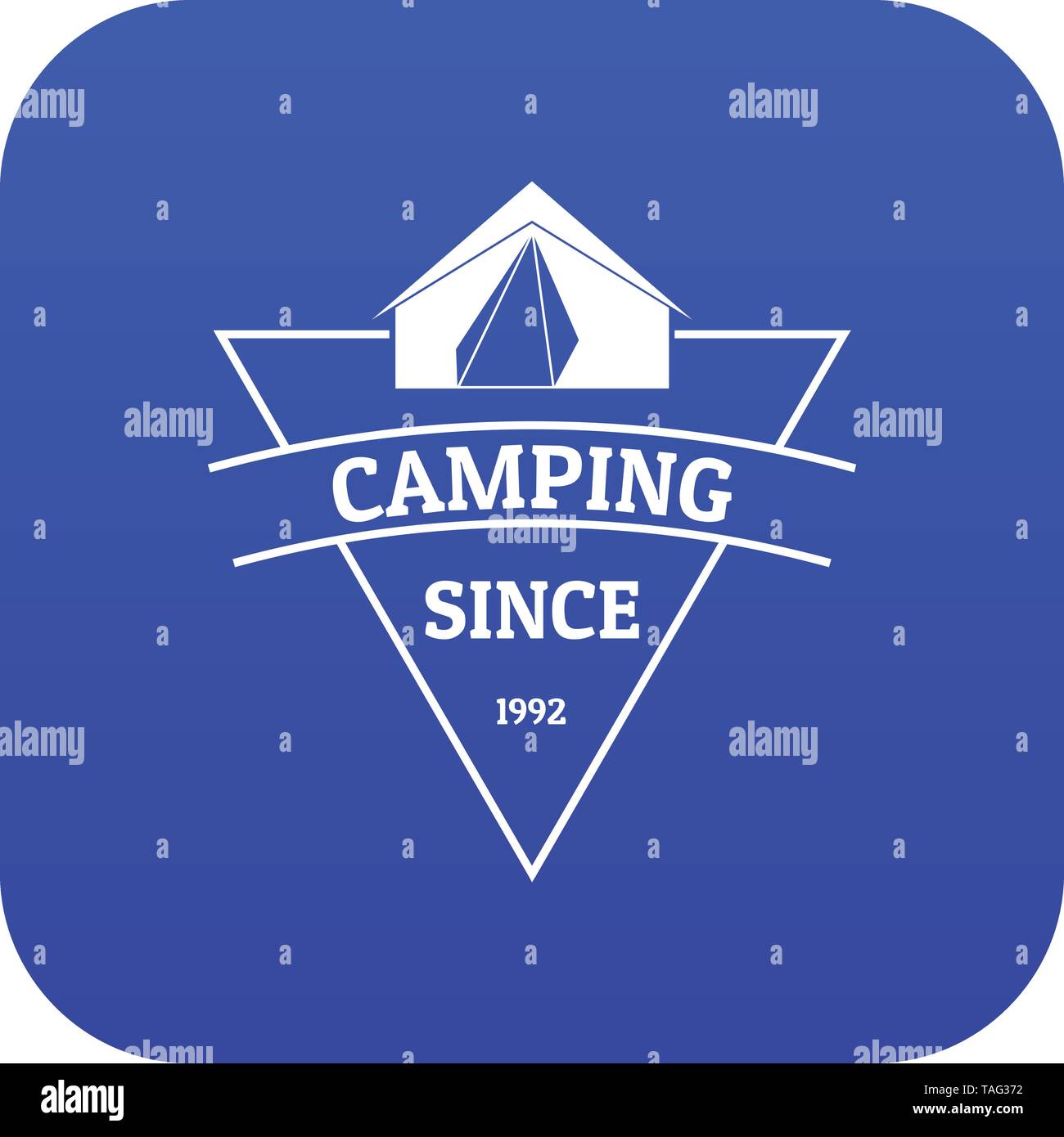 Camping icon blue vector Stock Vector Image & Art - Alamy