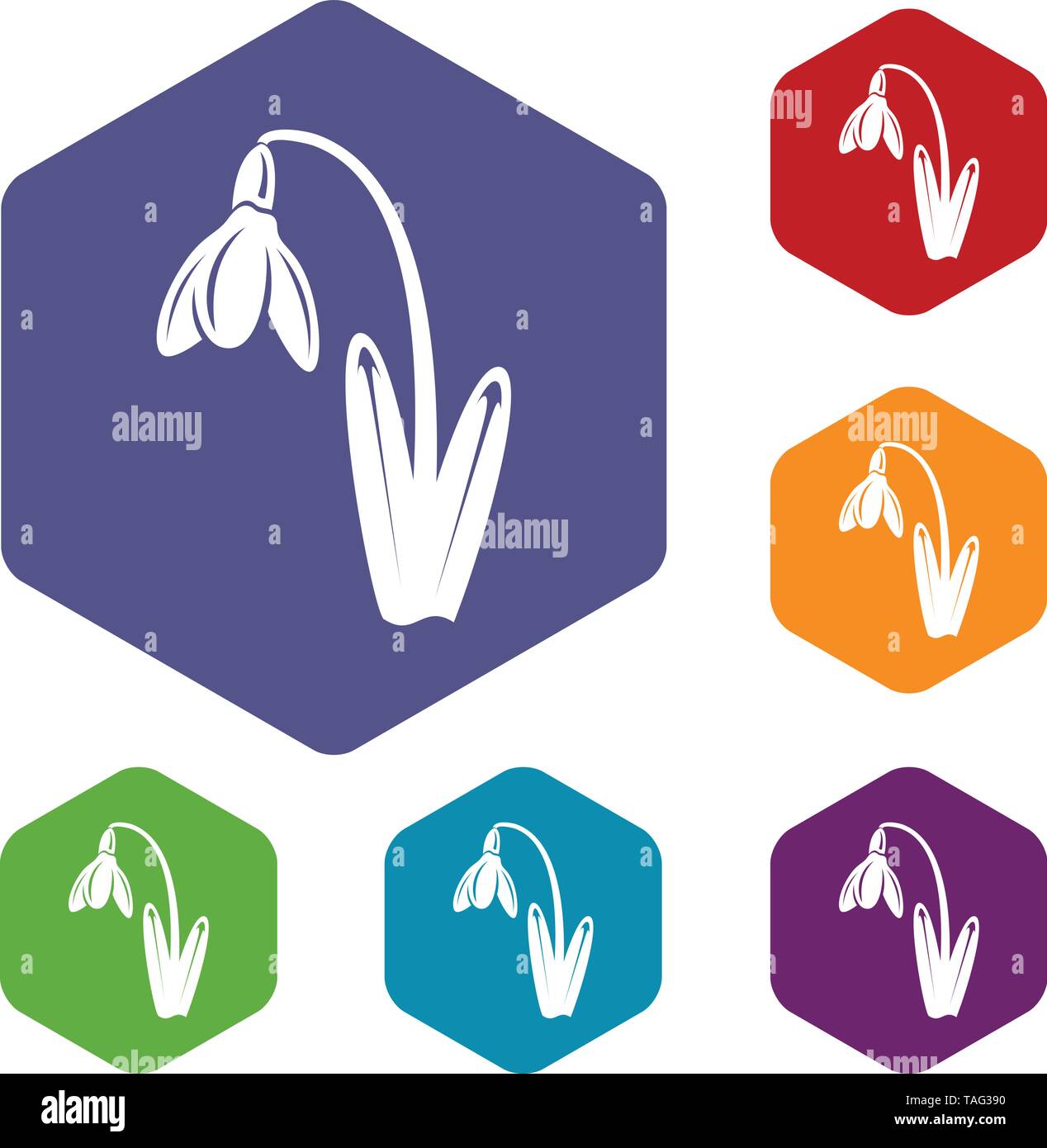 Dead flower icons vector hexahedron Stock Vector