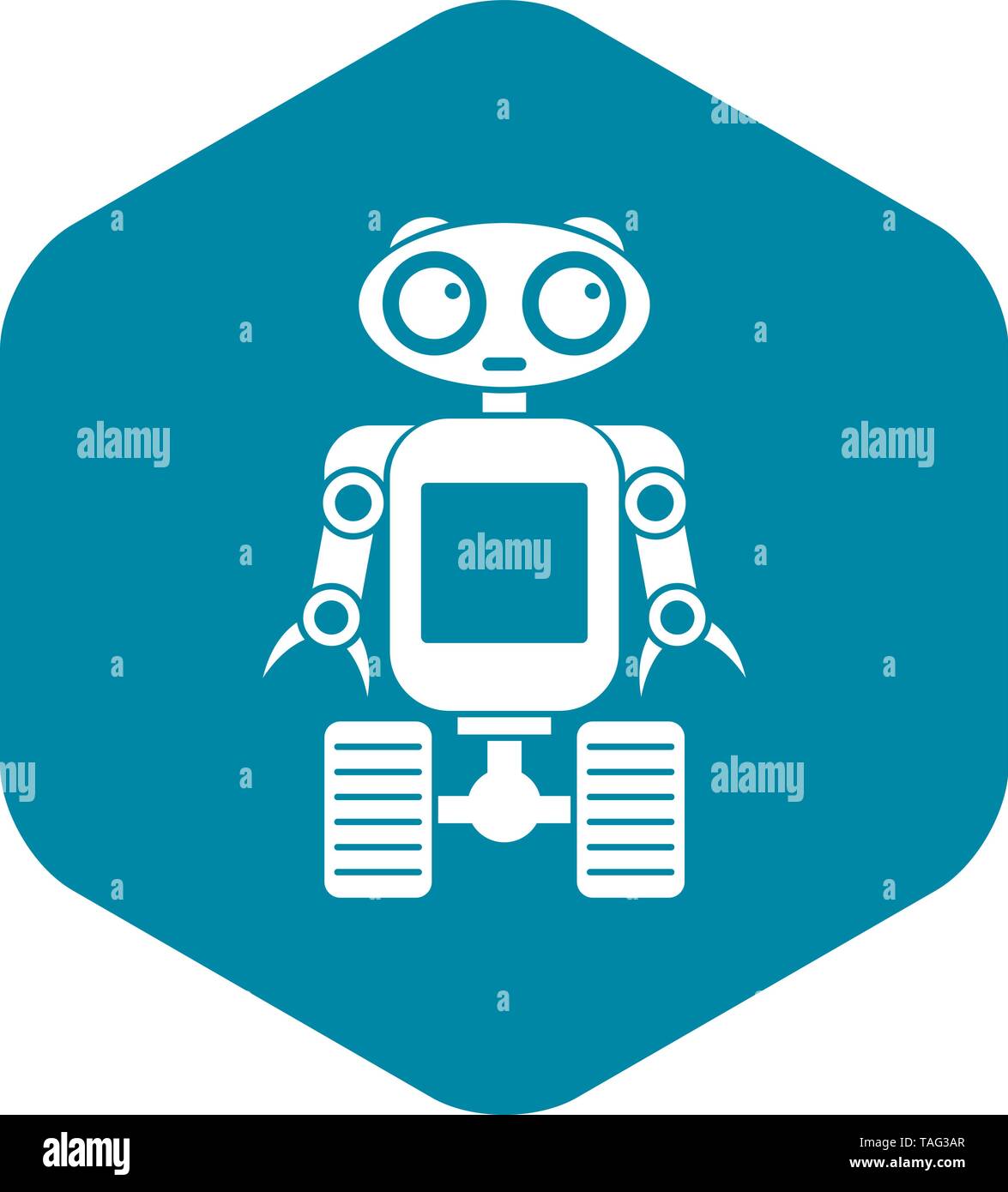 Robot on wheels icon, simple style Stock Vector Image & Art - Alamy