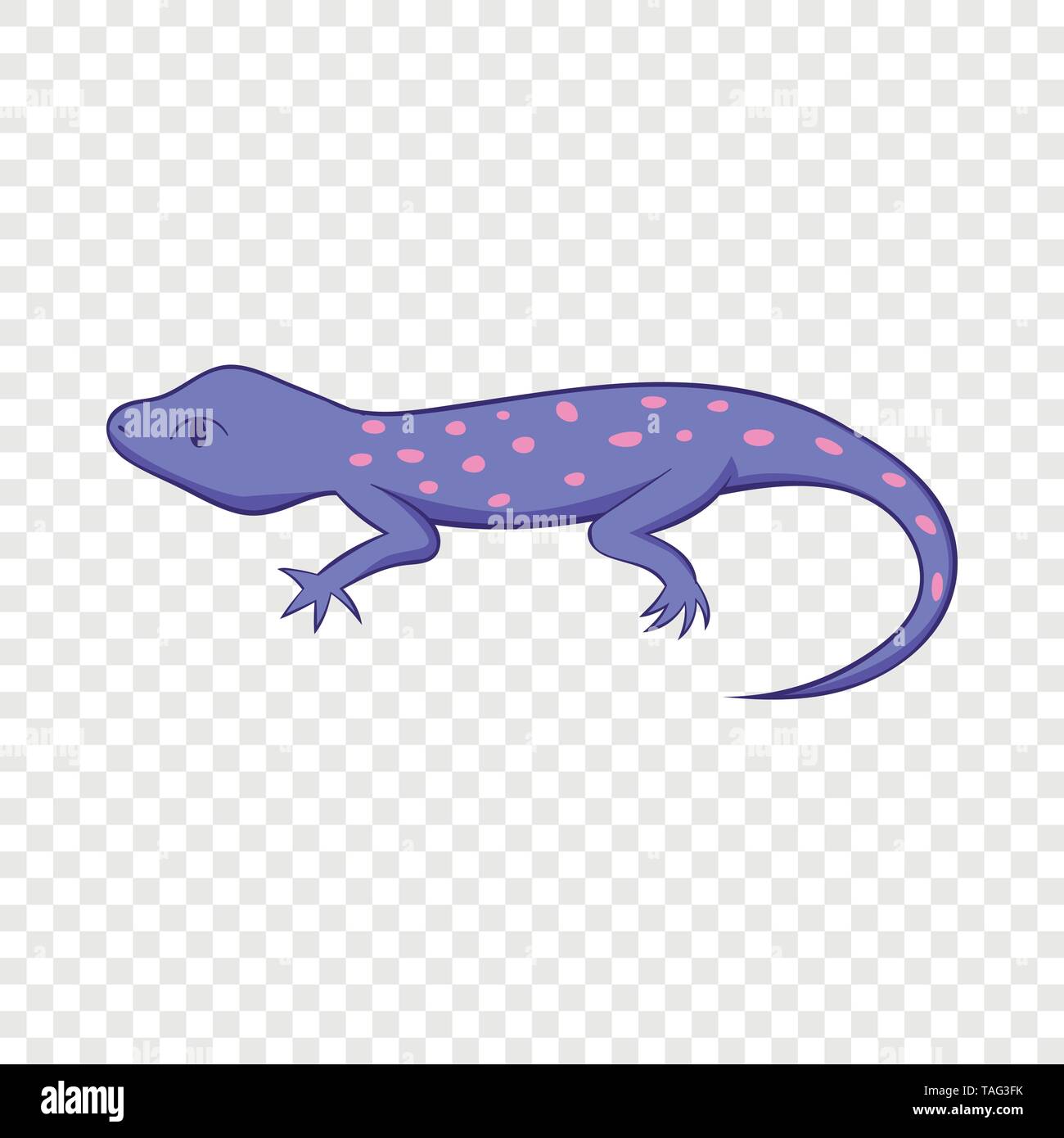 Spotted lizard icon, cartoon style Stock Vector