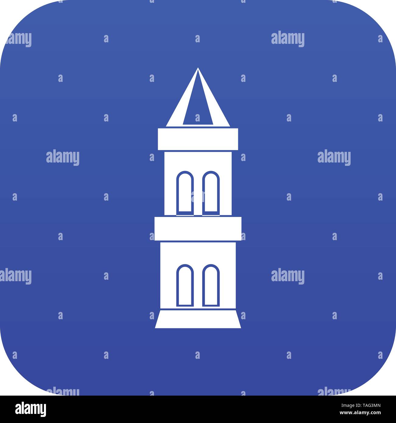 Castle tower icon digital blue Stock Vector Image & Art - Alamy
