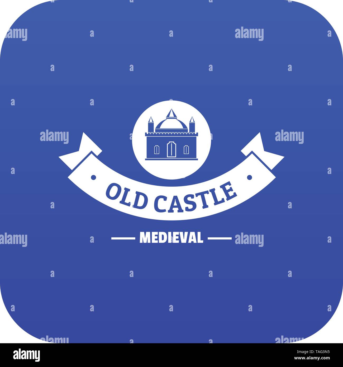Old castle icon blue vector Stock Vector Image & Art - Alamy