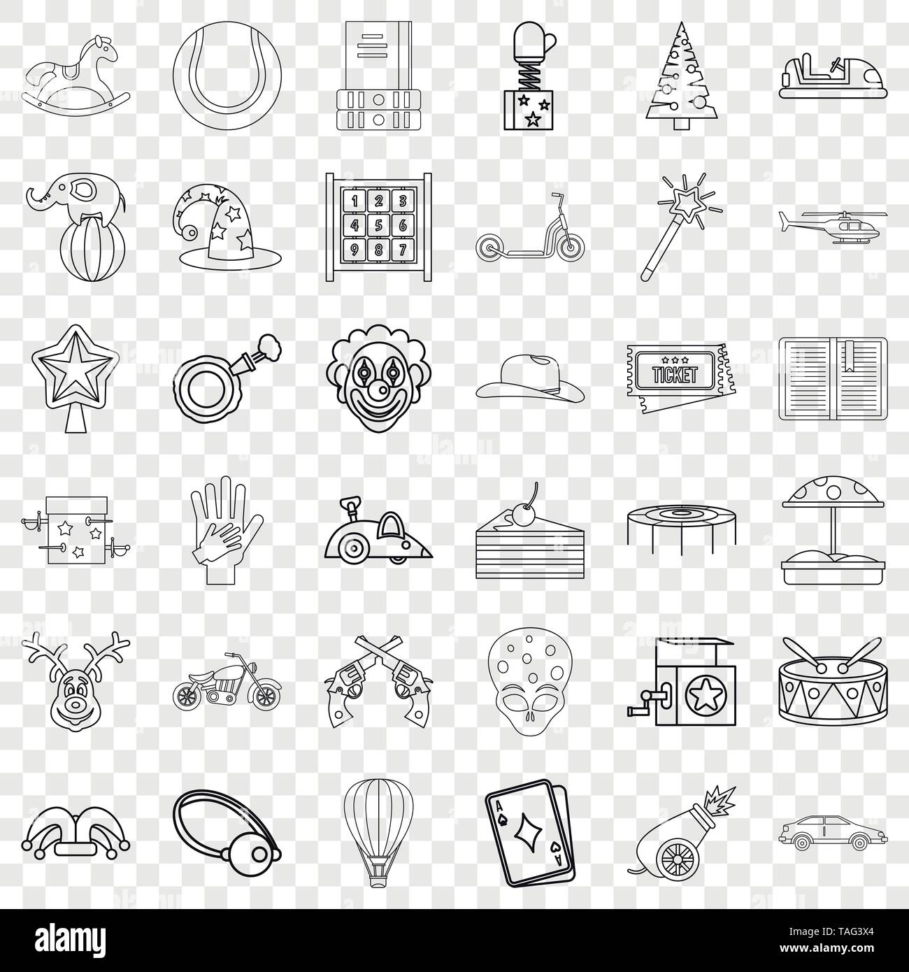 Park icons set, outline style Stock Vector Image & Art - Alamy