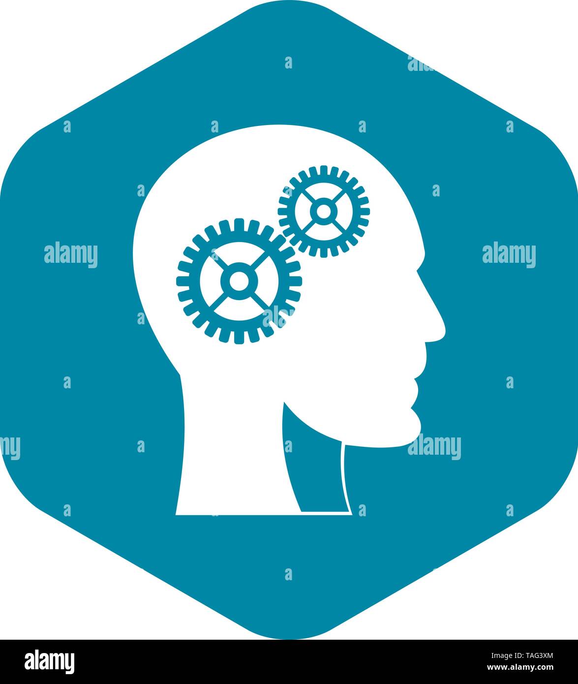 Gears in human head icon, simple style Stock Vector Image & Art - Alamy