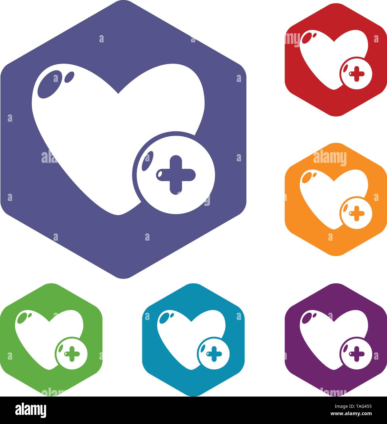 Like icons vector hexahedron Stock Vector