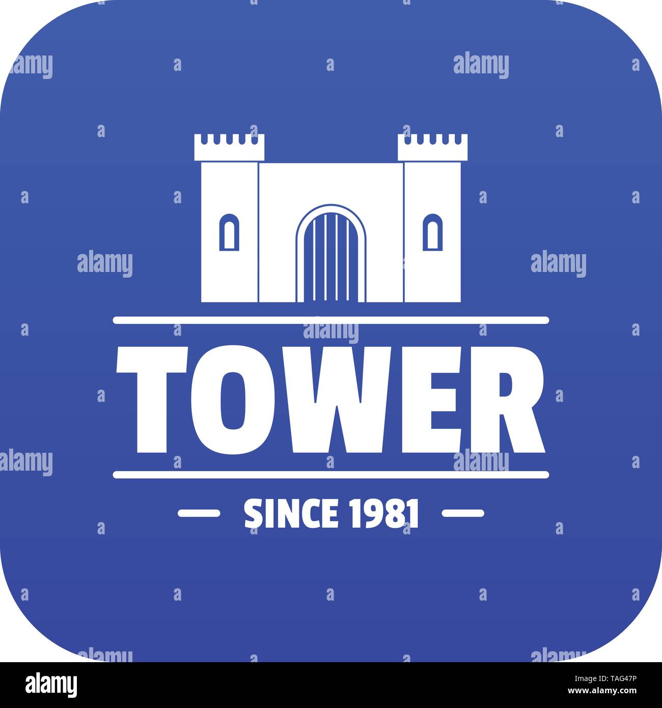 Luxury tower icon blue vector Stock Vector Image & Art - Alamy