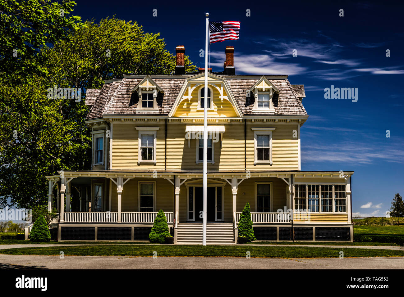 Eisenhower “Summer White House" Fort Adams State Park Newport, Rhode Island, USA Stock Photo Alamy