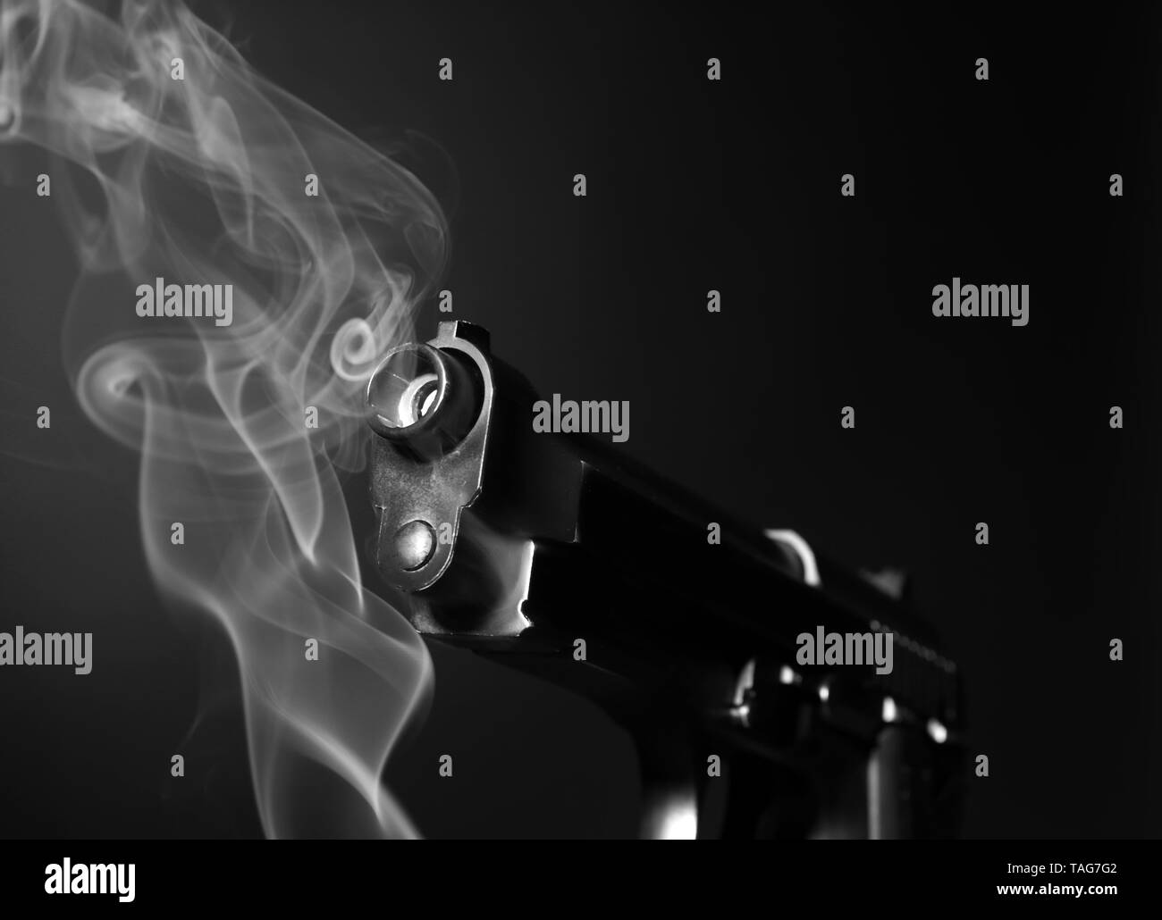 The smoking gun Black and White Stock Photos & Images Alamy