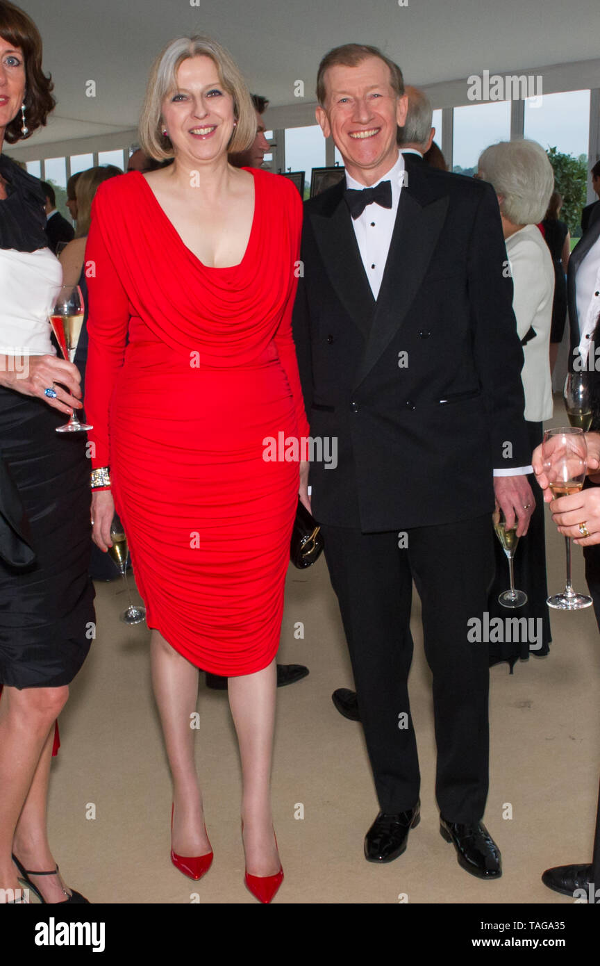 Coworth Park, Ascot, Berkshire, UK. 4th May, 2012. Maidenhead MP Theresa May and her husband Philip May attend the Mayor of the Royal Borough of Windsor and Maidenhead’s Charity Ball at Coworth Park in Ascot. Coworth Park is part of the Dorchester Collection. Credit: Maureen McLean/Alamy Stock Photo