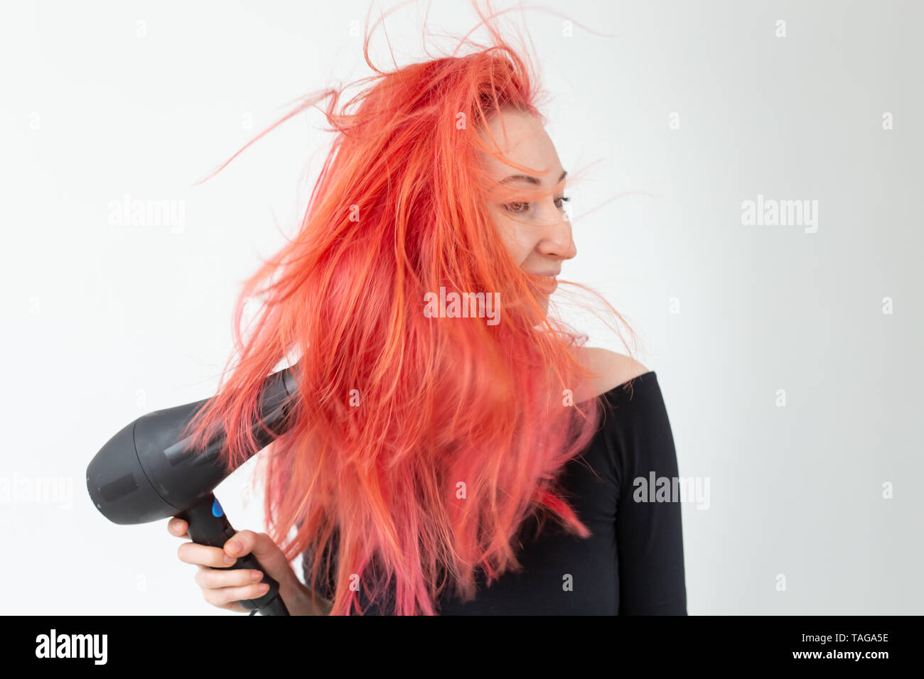 Hair Stylist Beauty And People Concept Professional Hairdresser