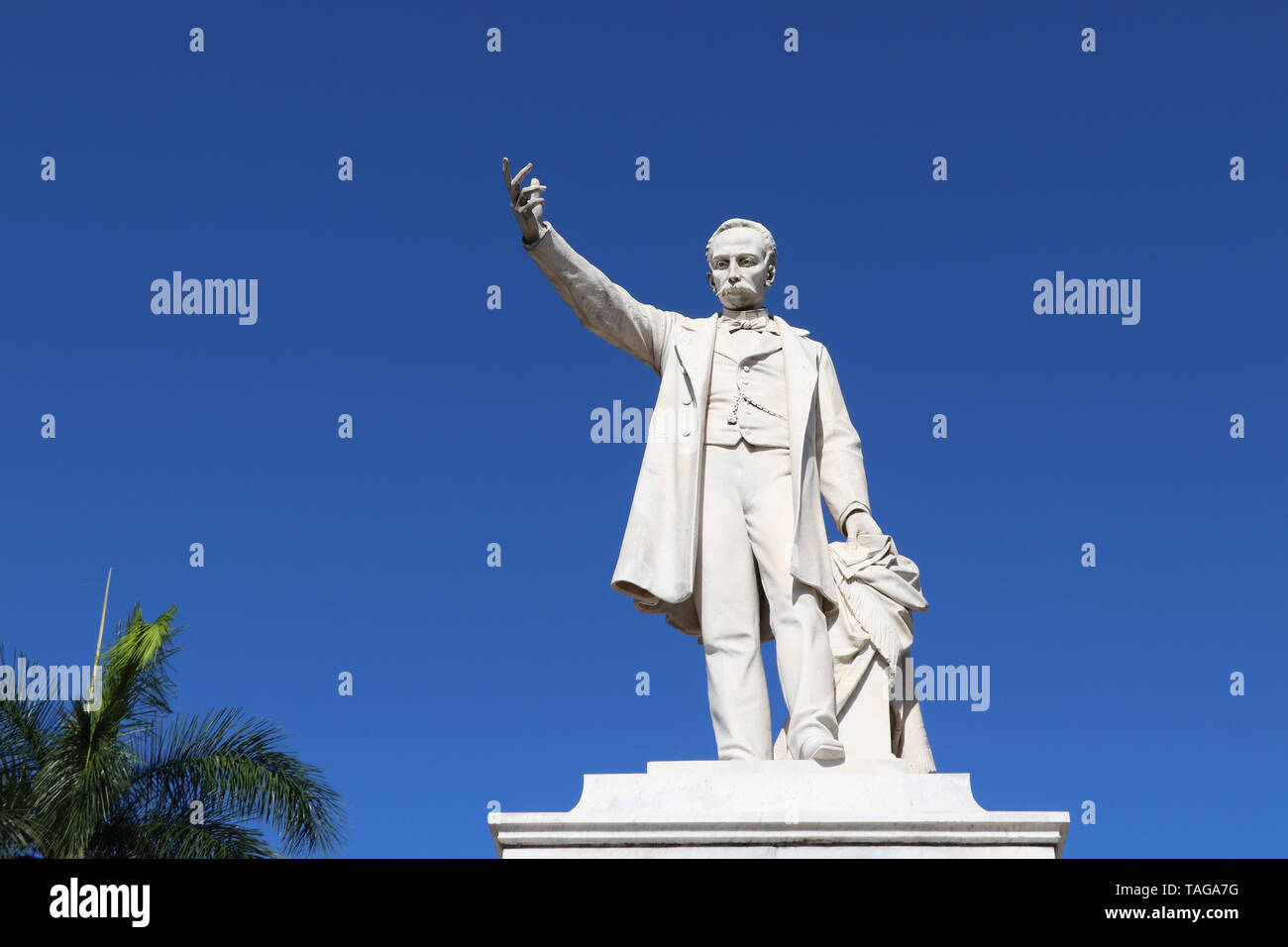 Close-up of statue of Jose Marti in the Jose Marti square in Cienfuegos, Cuba Stock Photo