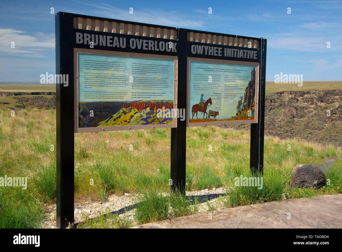 Bruneau River Overlook sign, Boise District Bureau of Land Management