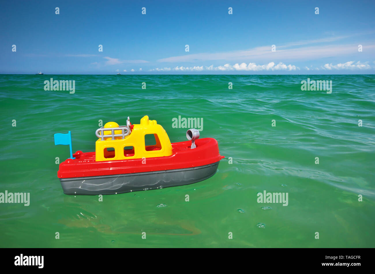 toy ship in water