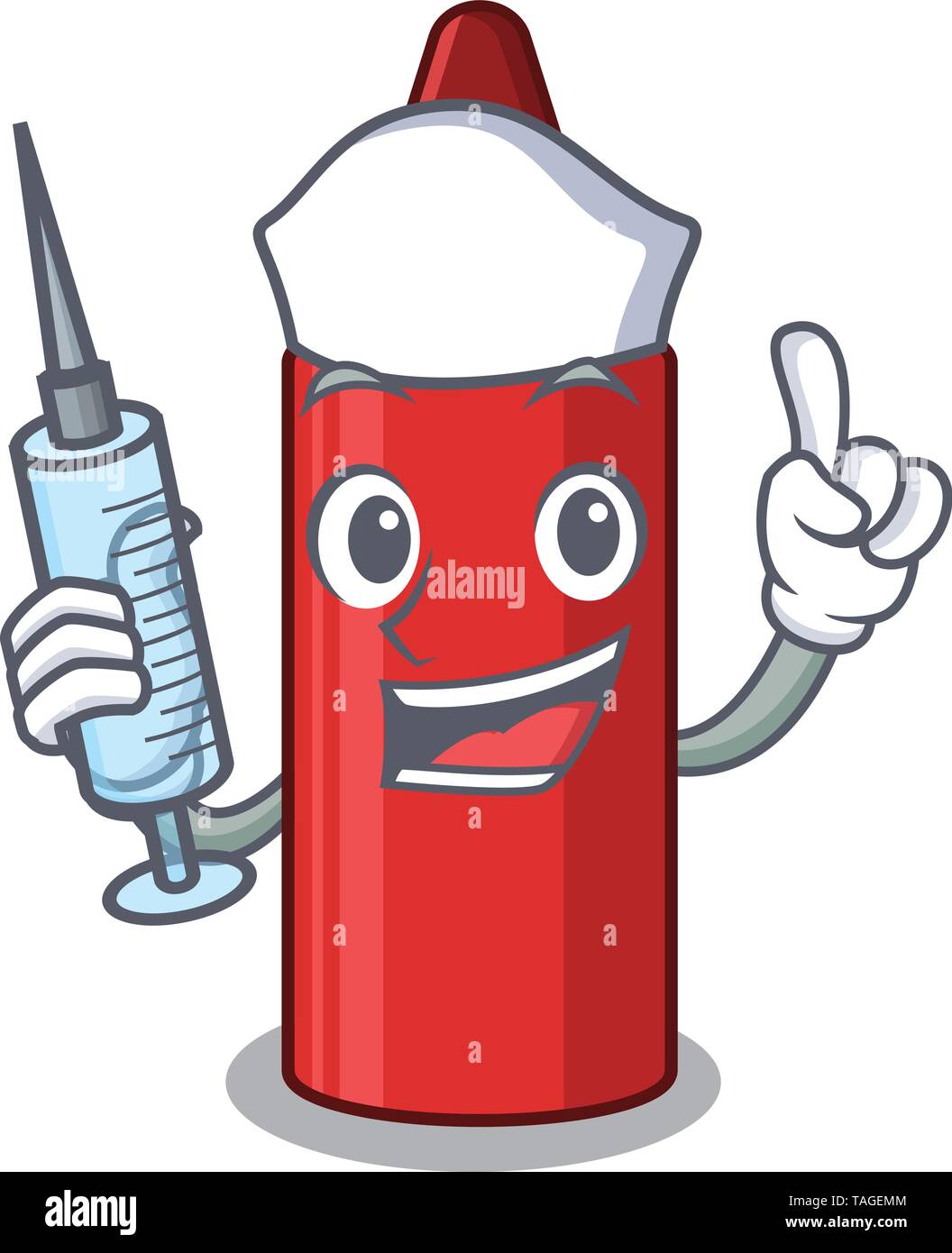 Nurse red crayon in the character shape Stock Vector Image & Art Alamy