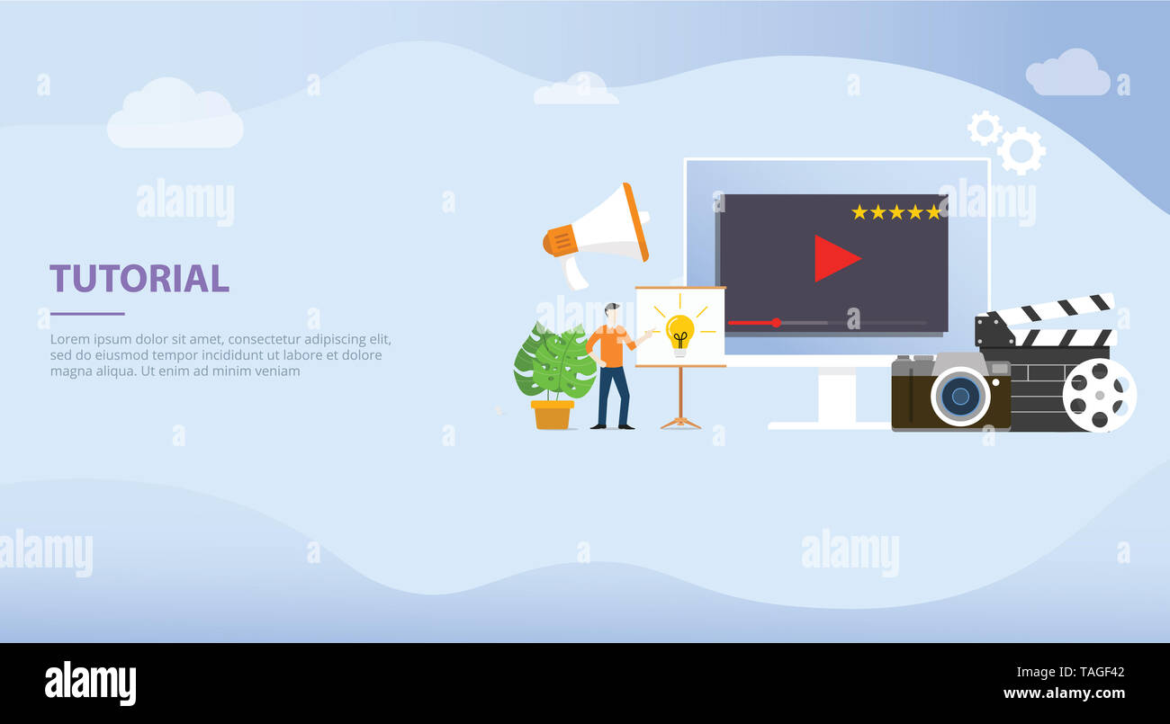 Professional Tutorial Training Development Or Creation Concept