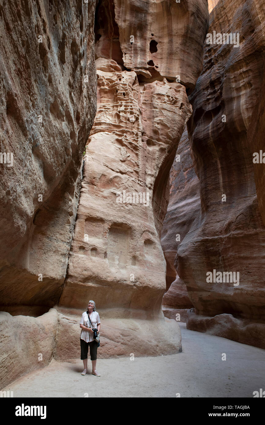 Jordan, Petra (UNESCO) The Siq. 1.2 km long natural and entry