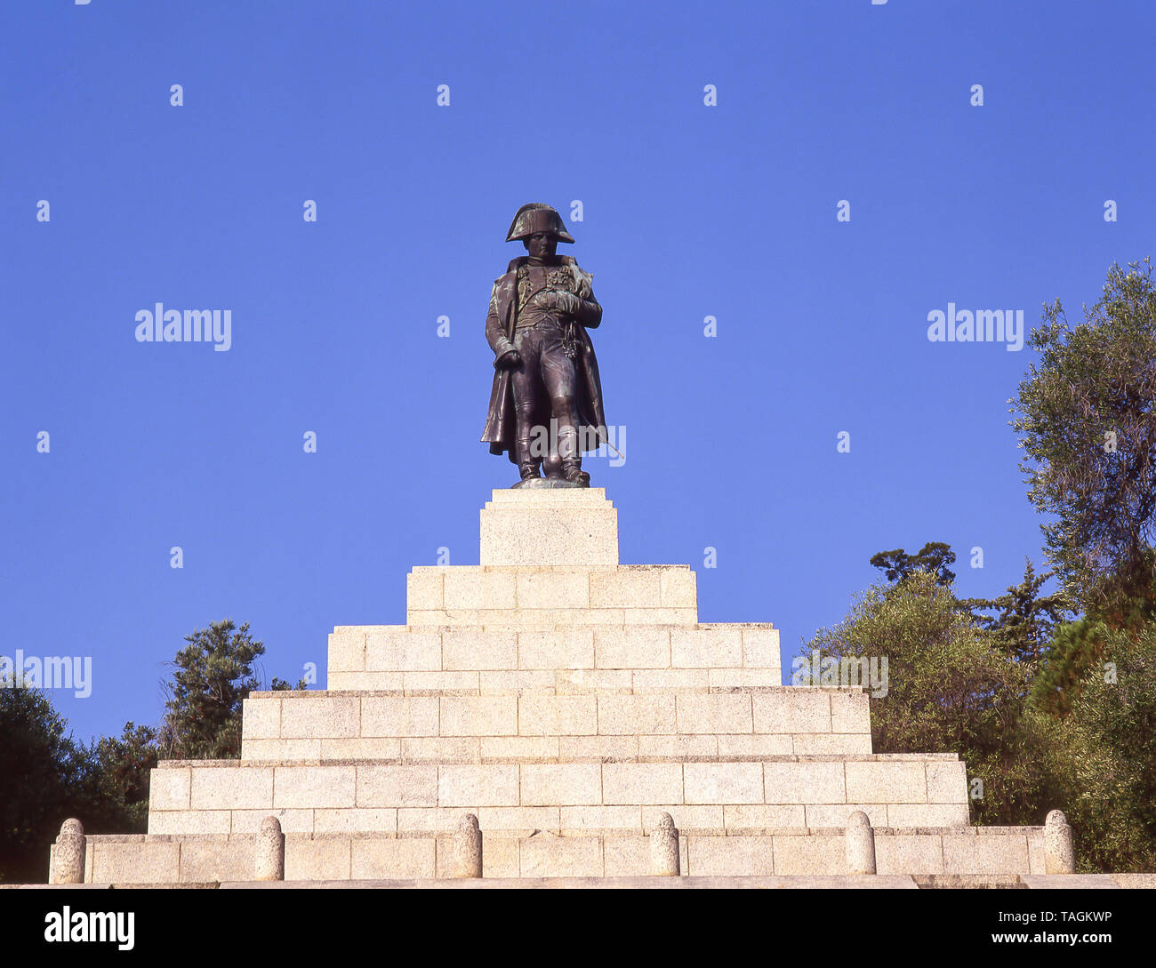 Monument to Napoleon I, Ajaccio, Corsica (Corse), France Stock Photo