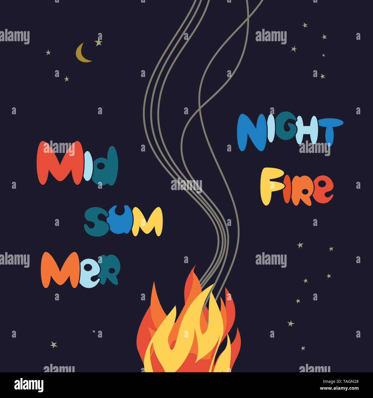 Fire midsummer festival Stock Vector Images Alamy