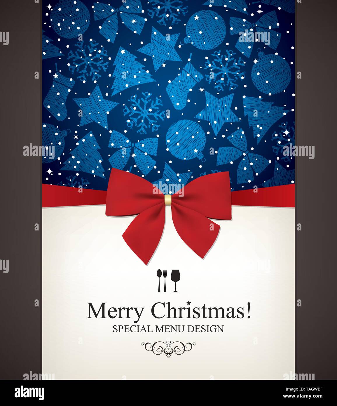 Christmas and New Year Vector greeting card Stock Vector Image & Art ...