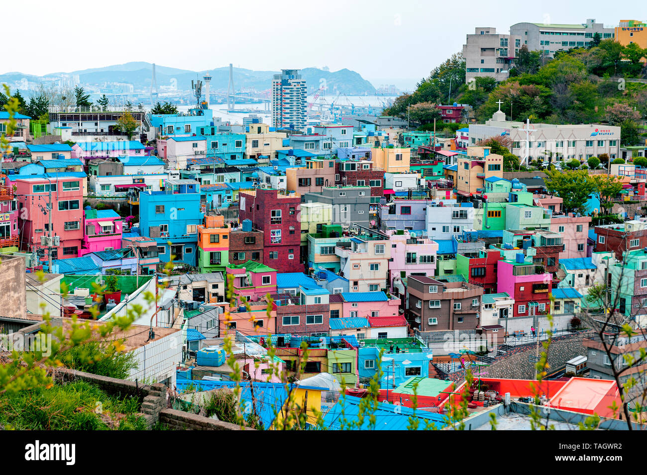 Scenic Landscape Of Gamcheon Culture Village Colorful And