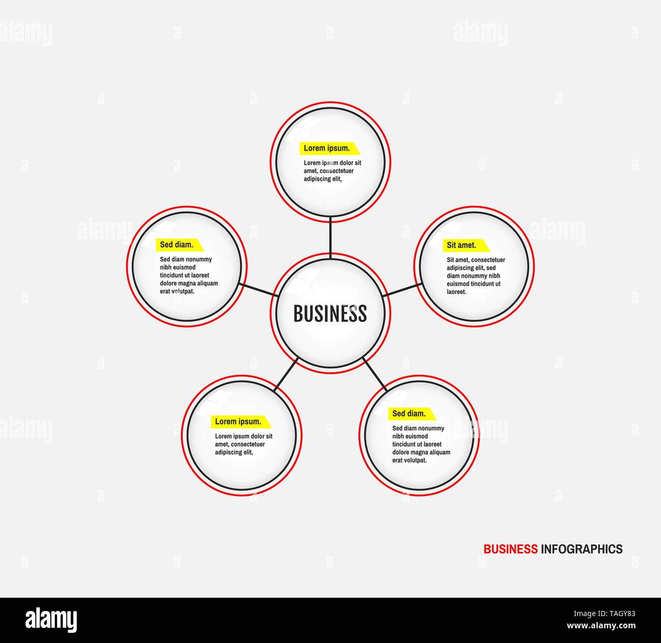 Step by step. Startup infographic template with 5 steps. Business ...