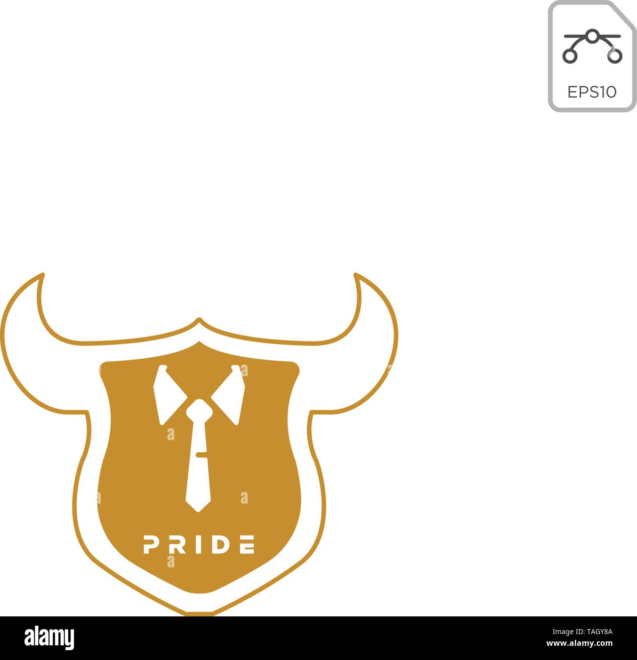 Horn And Shield Business Logo Design Inspiration Vector Icon
